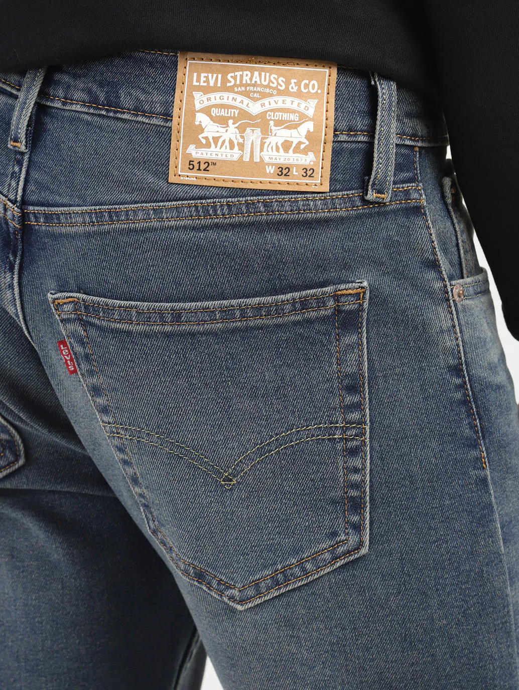 Men's 512 Indigo Slim Tapered Fit Mid Rise Jeans - Image 6
