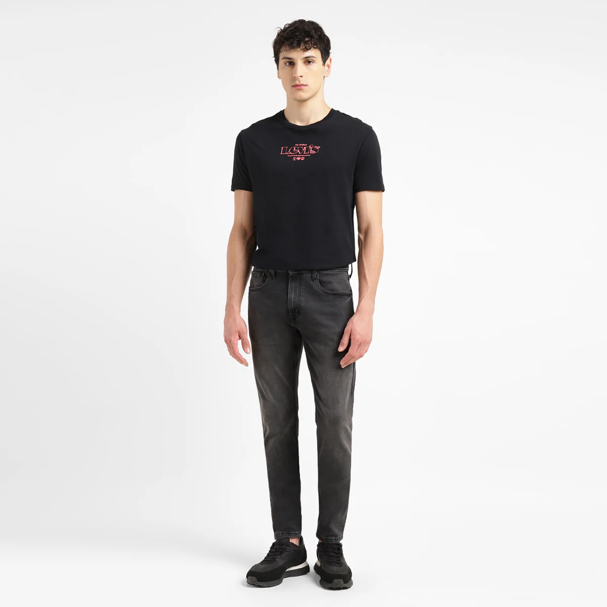 Men's 512 Grey Slim Tapered Fit Mid Rise Jeans - Image 3