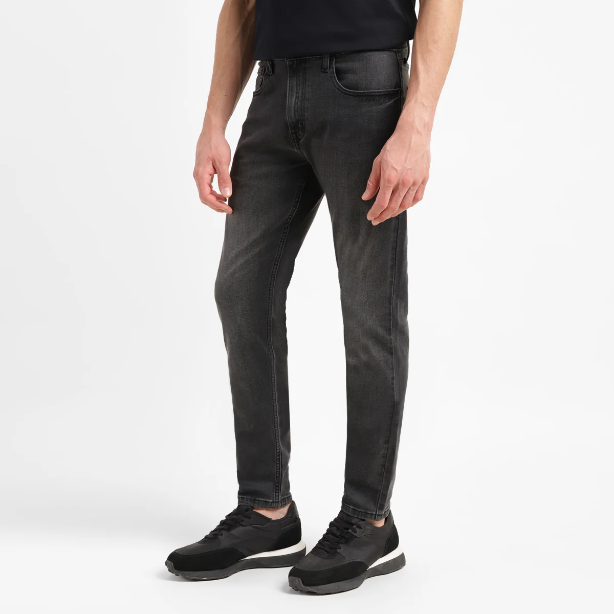 Men's 512 Grey Slim Tapered Fit Mid Rise Jeans - Image 5