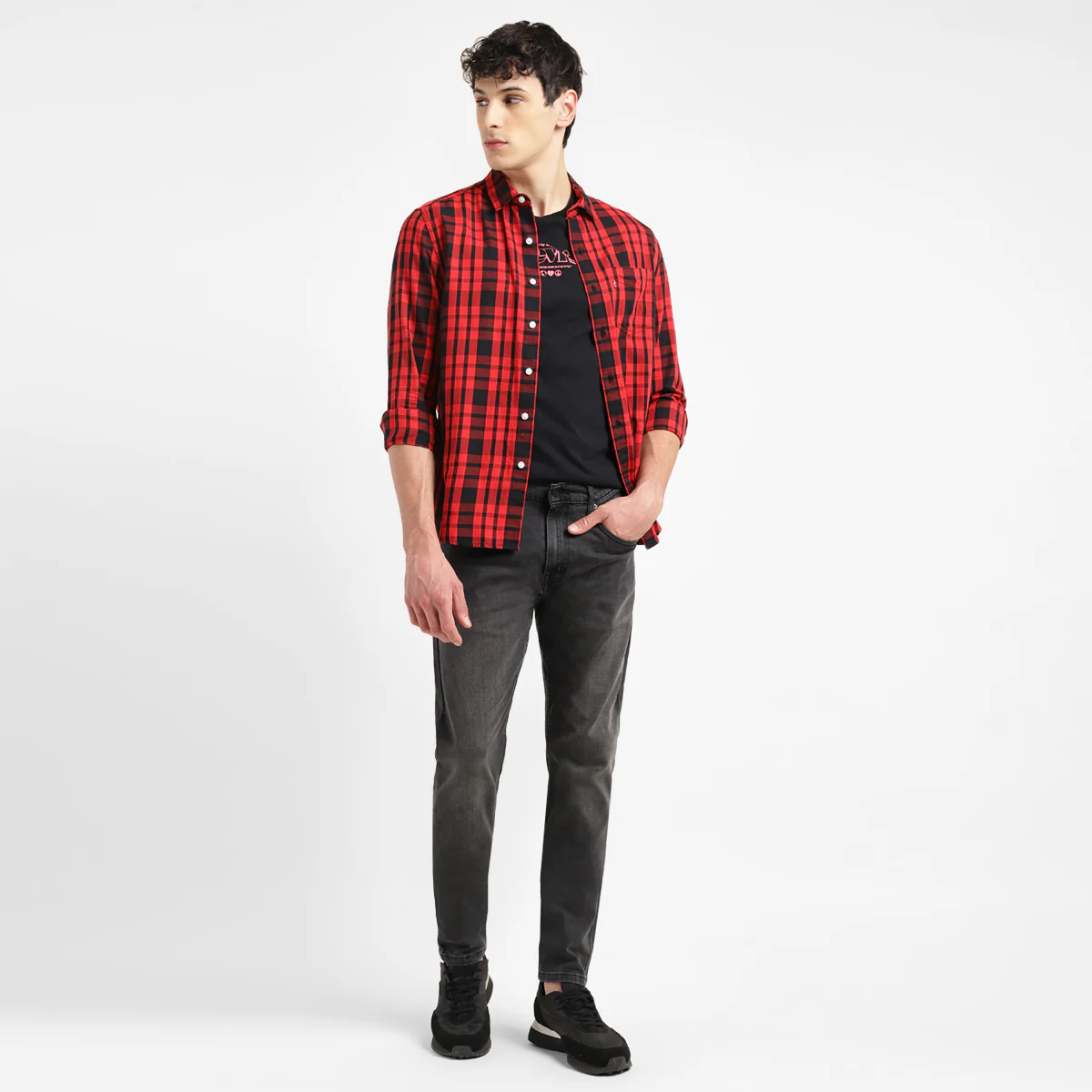 Men's 512 Grey Slim Tapered Fit Mid Rise Jeans - Image 8