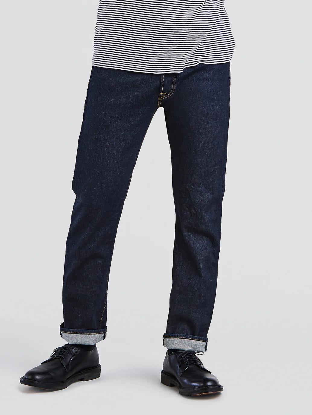 Men's 501 Blue Straight Fit Mid Rise Jeans - Image 2