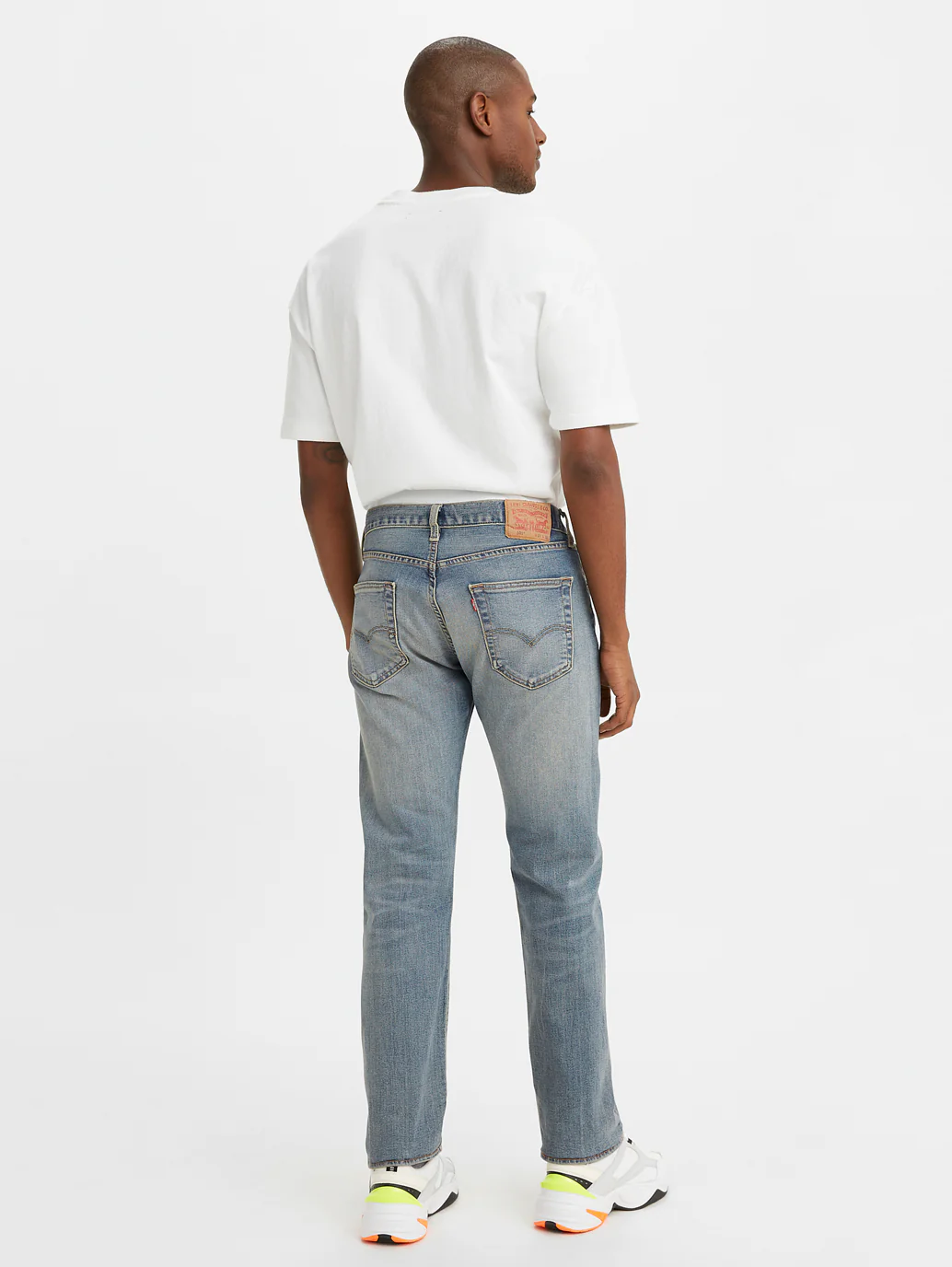 Men's 501 Blue Straight Fit Mid Rise Jeans - Image 5