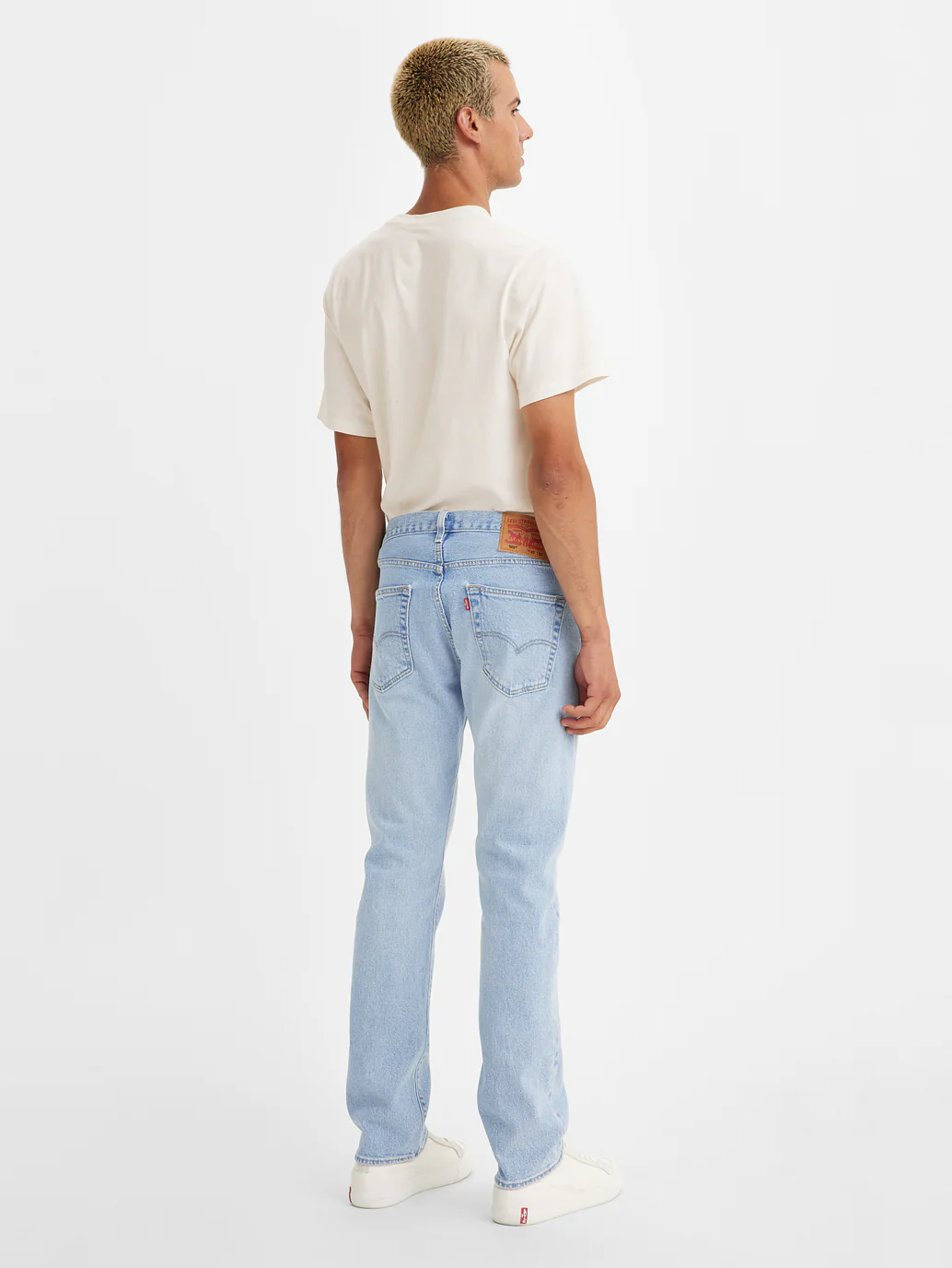 Men's 501 Blue Straight Fit Mid Rise Jeans - Image 2