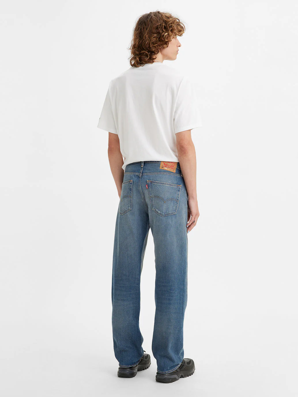 Men's 501 Blue Straight Fit Mid Rise Jeans - Image 3