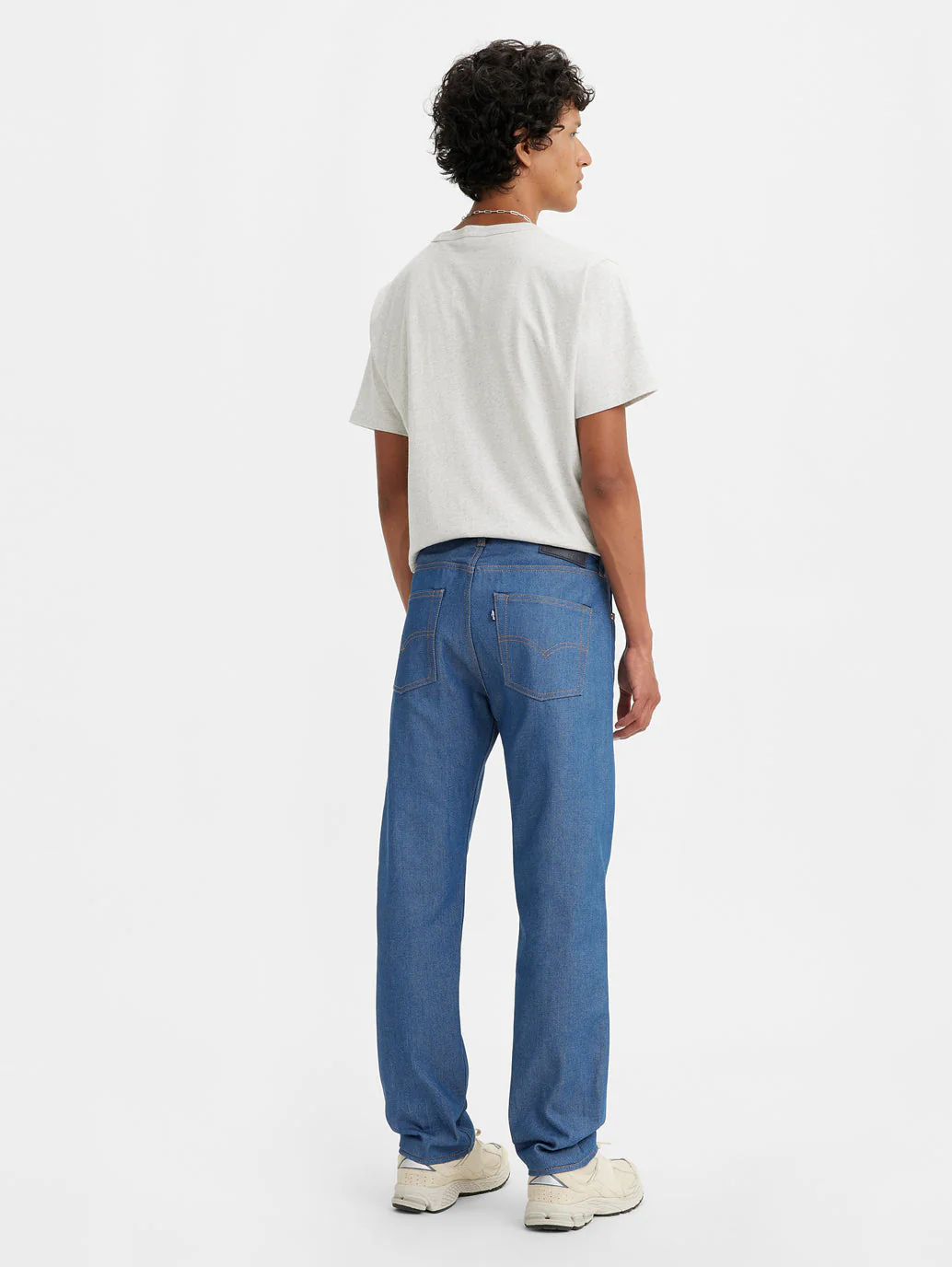 Men's 501 Blue Straight Fit Mid Rise Jeans - Image 3