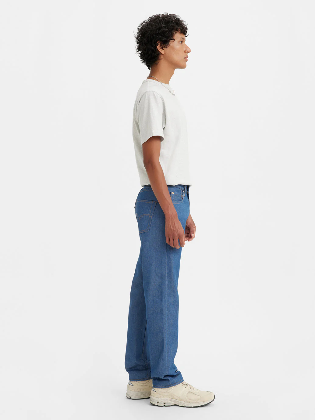 Men's 501 Blue Straight Fit Mid Rise Jeans - Image 5