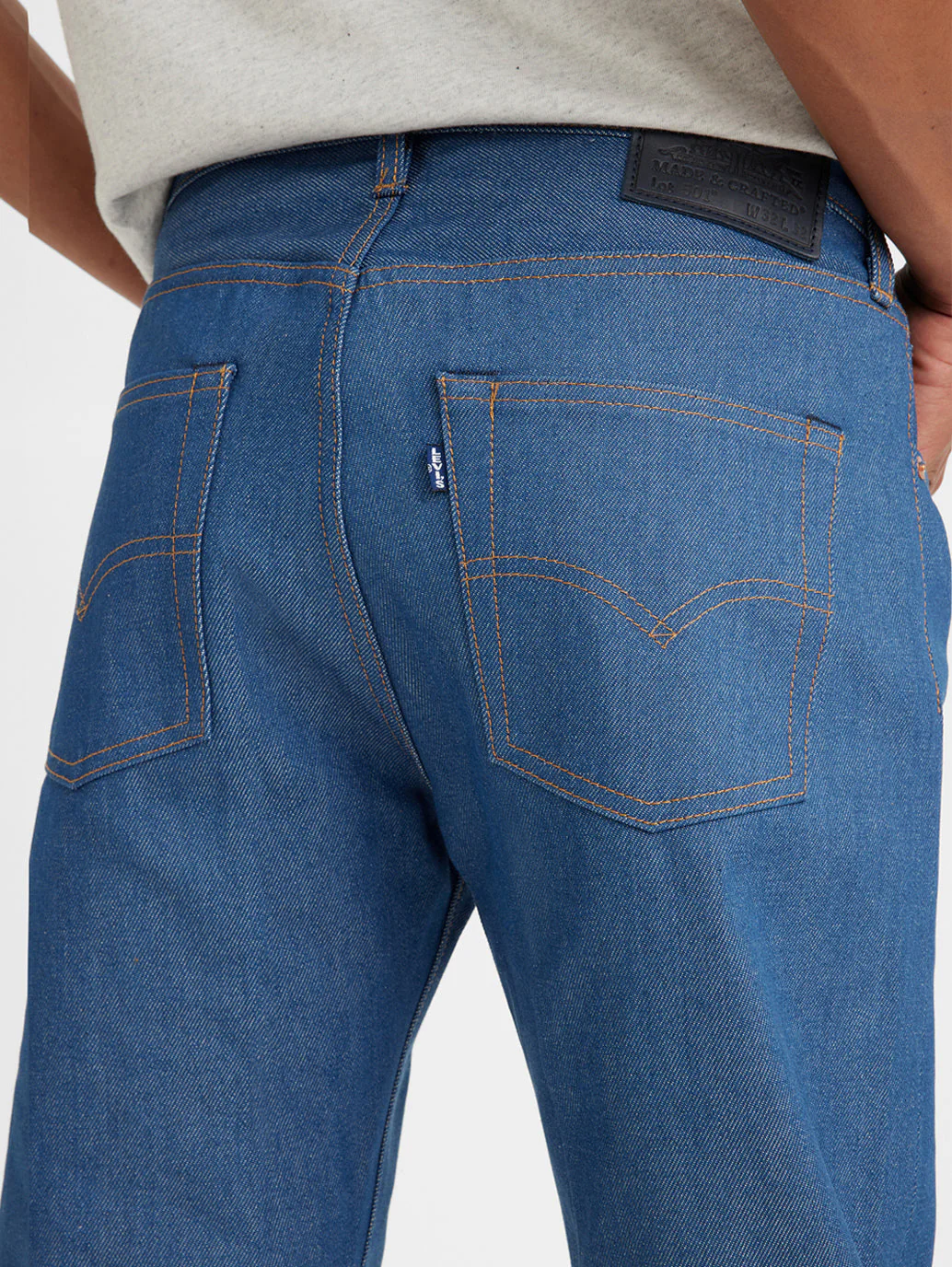 Men's 501 Blue Straight Fit Mid Rise Jeans - Image 7