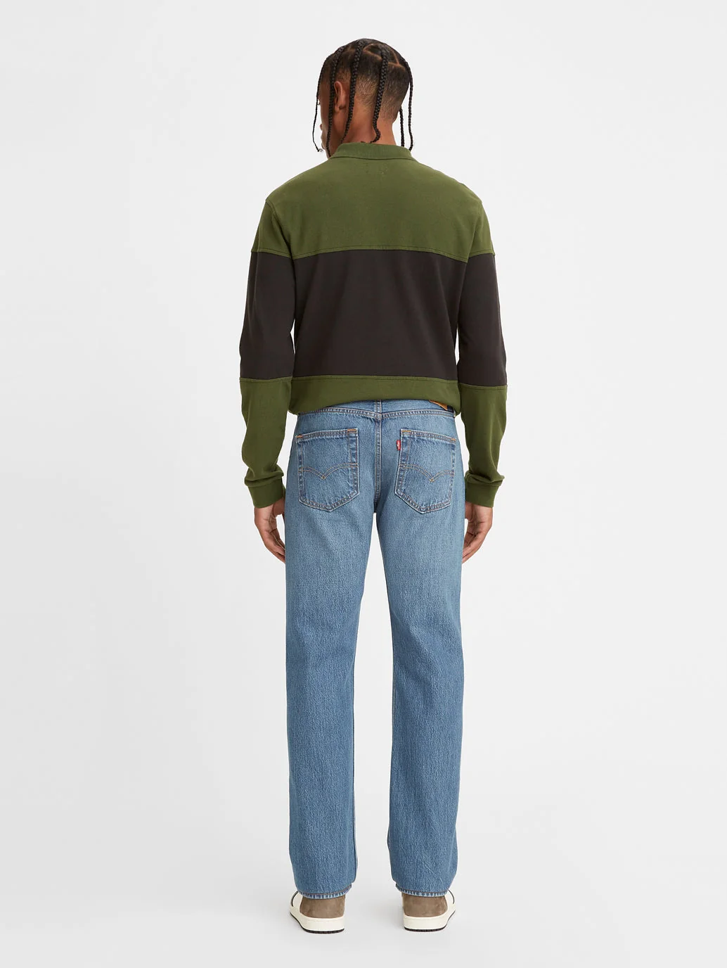 Men's 501 Blue Straight Fit Mid Rise Jeans - Image 5