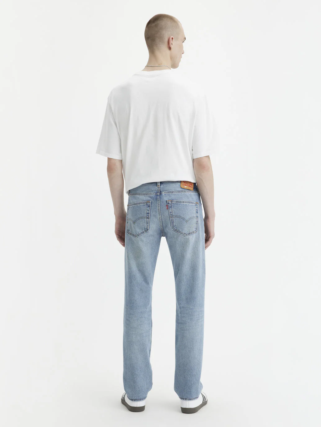 Men's 501 Blue Straight Fit Mid Rise Jeans - Image 3