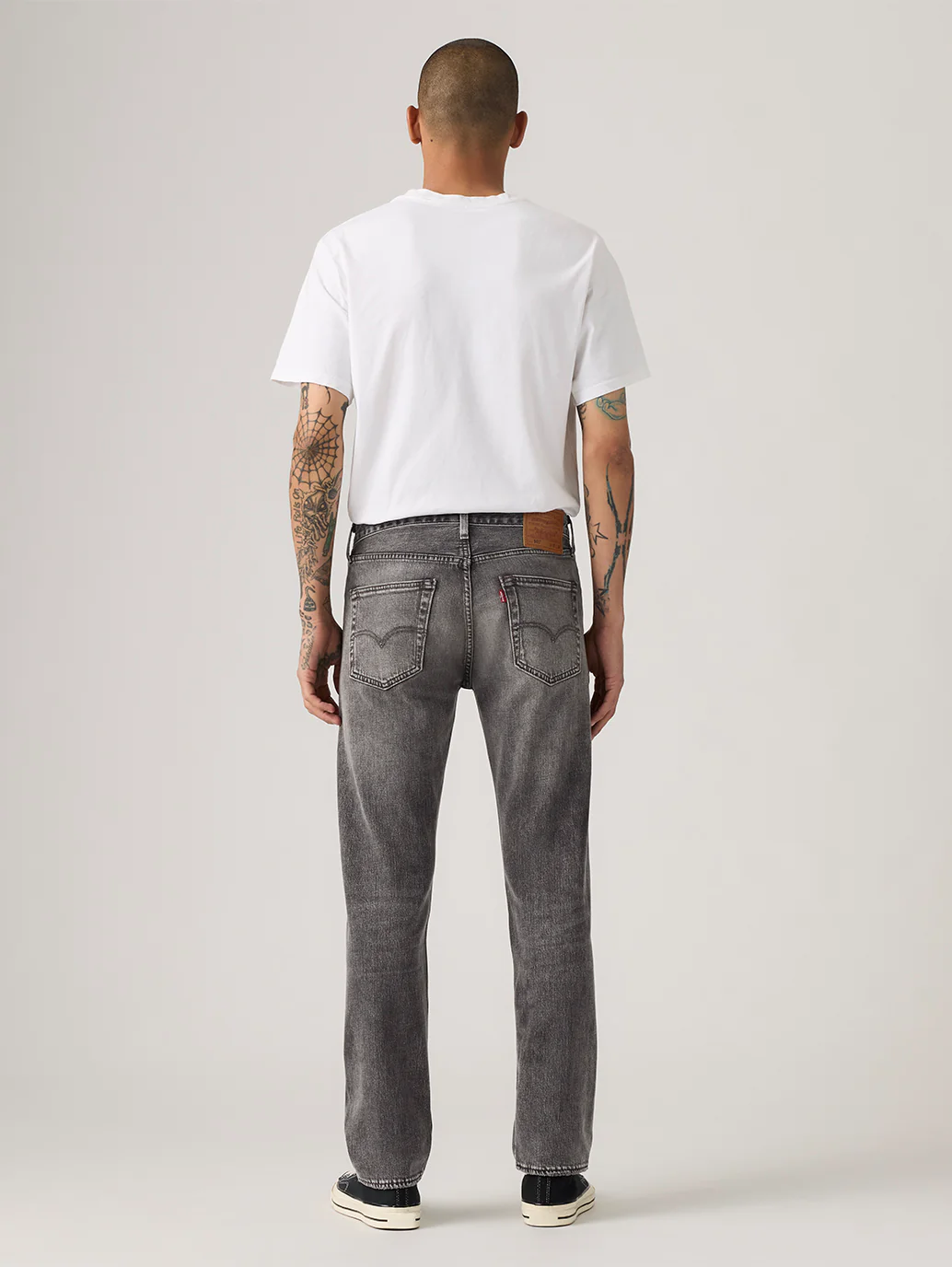 Men's 501 Grey Straight Fit Mid Rise Jeans - Image 5