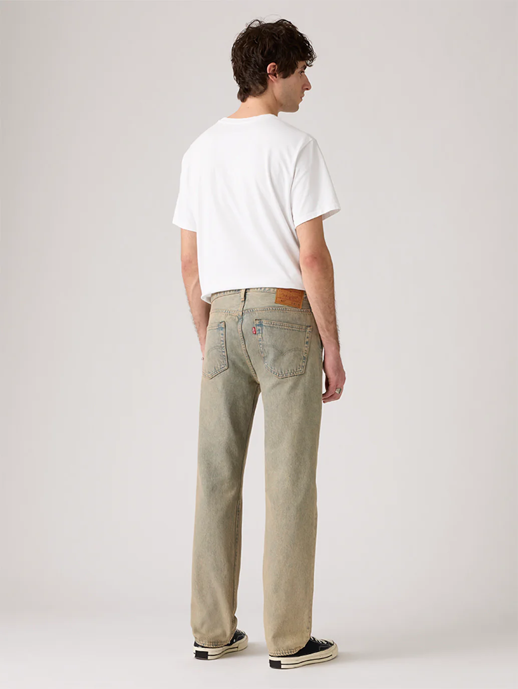 Men's Tinted 501 Grey Straight Fit Mid Rise Jeans - Image 3