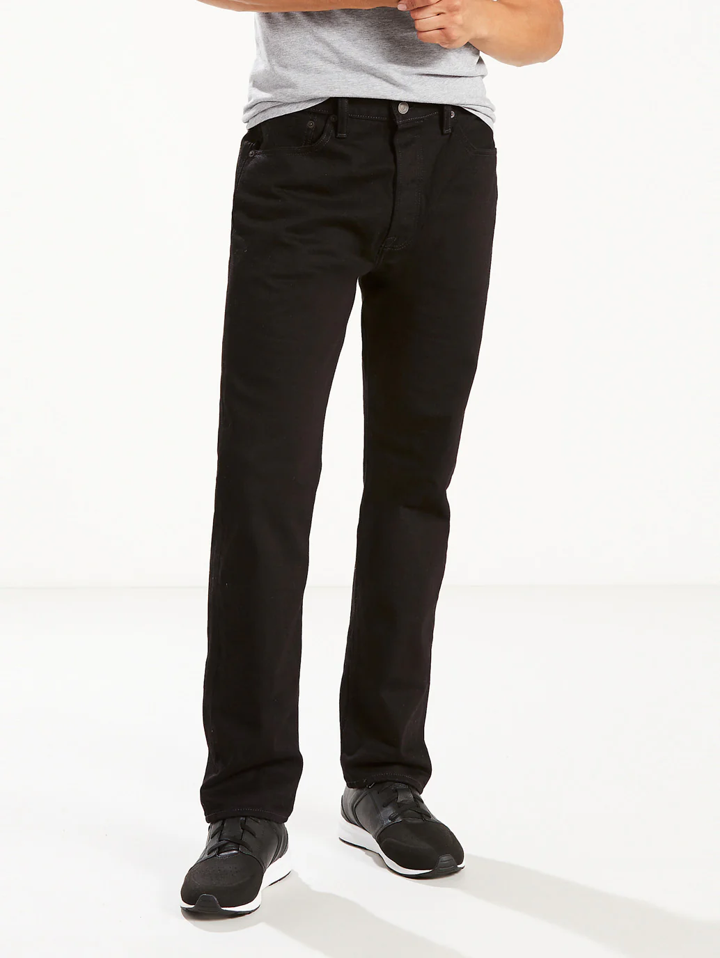 Men's 501 Black Straight Fit Mid Rise Jeans - Image 5