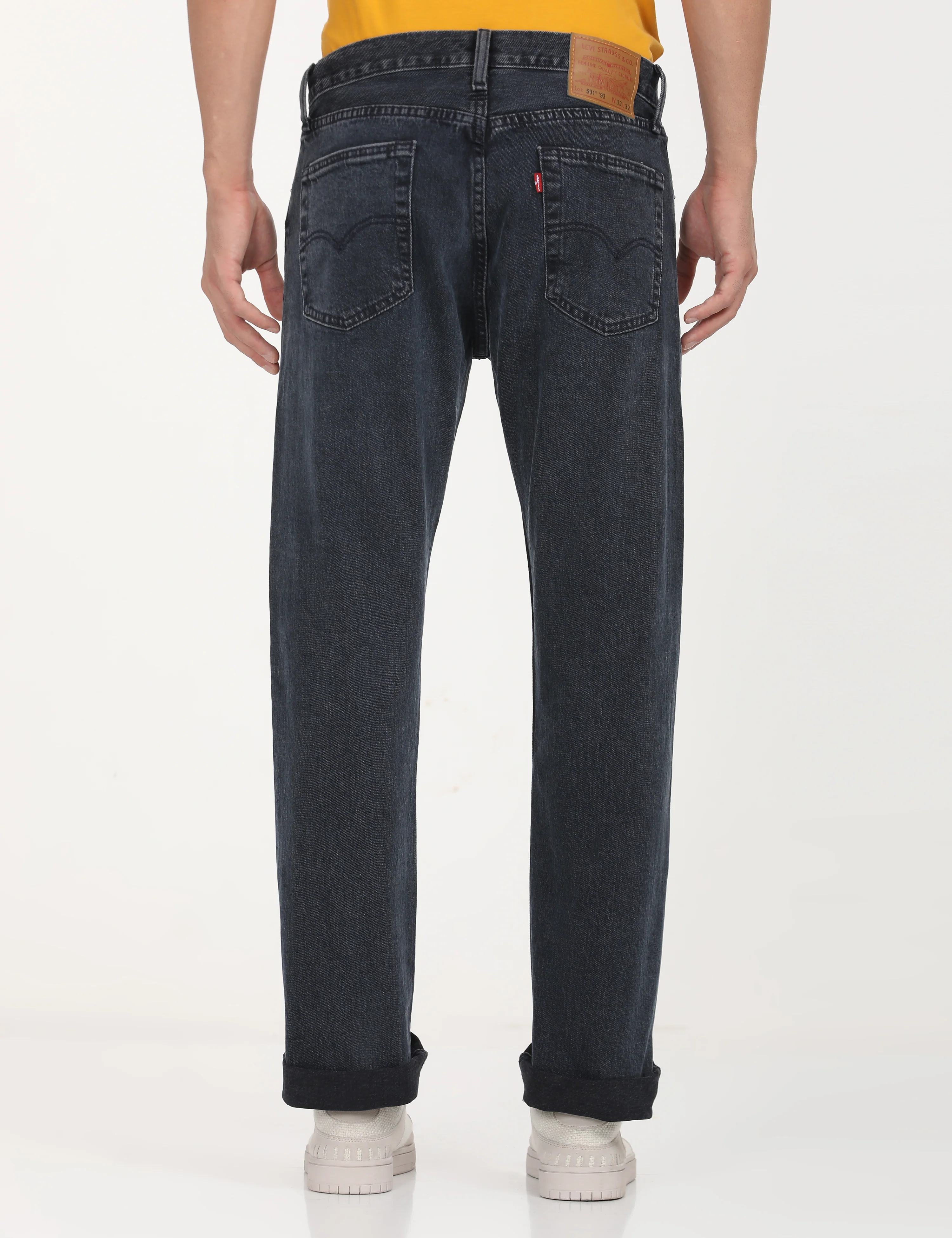 Men's 501'93 Charcoal Grey Straight Fit Mid Rise Jeans - Image 3