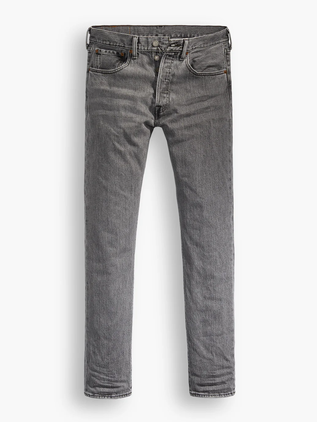 Men's 501 Grey Straight Fit Mid Rise Jeans - Image 5