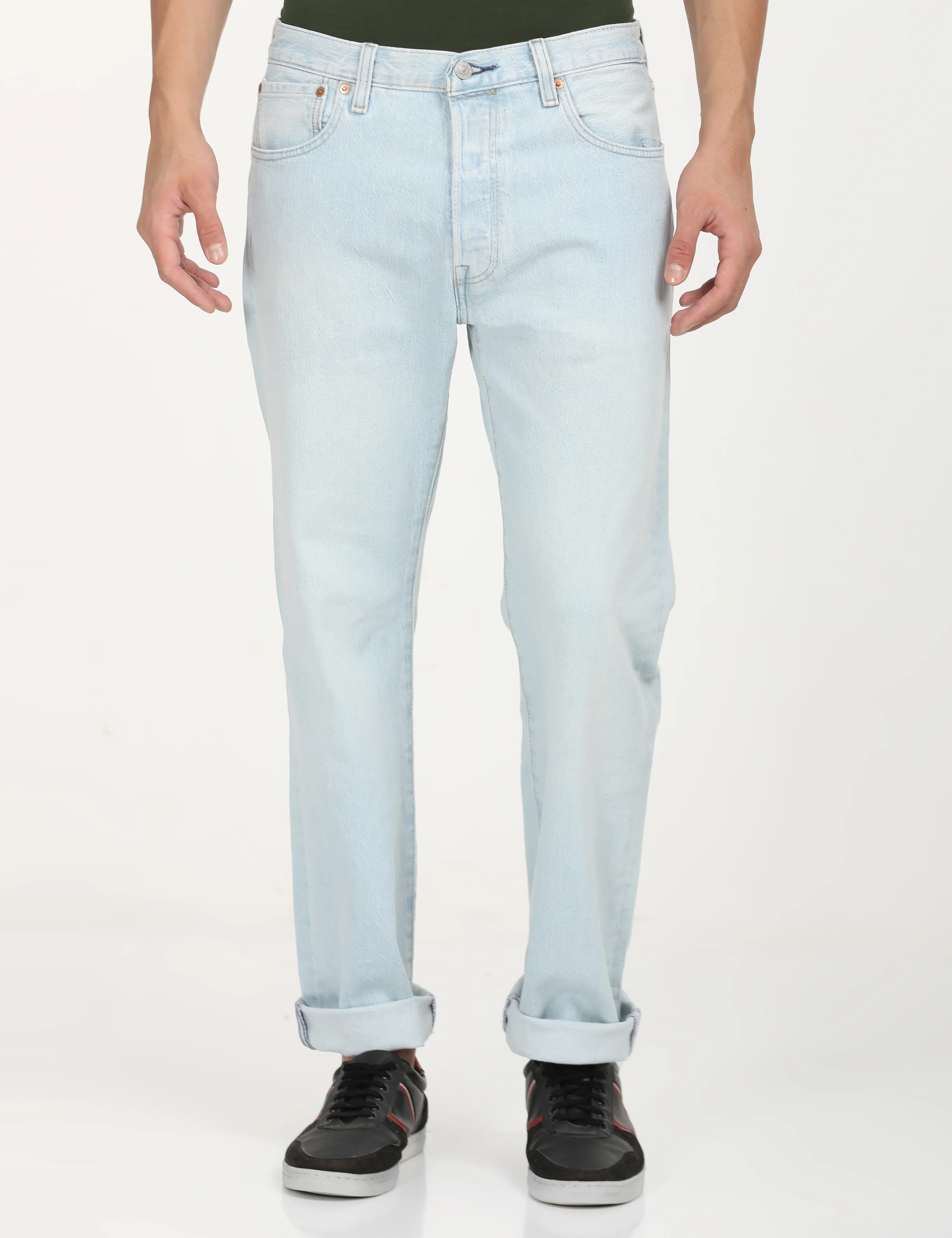 Men's 501'93 Light Blue Straight Fit Mid Rise Jeans - Image 2