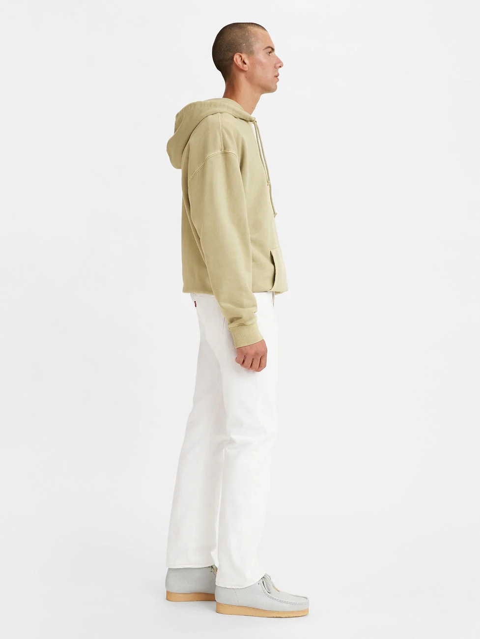 Men's 501 White Straight Fit Mid Rise Jeans - Image 3