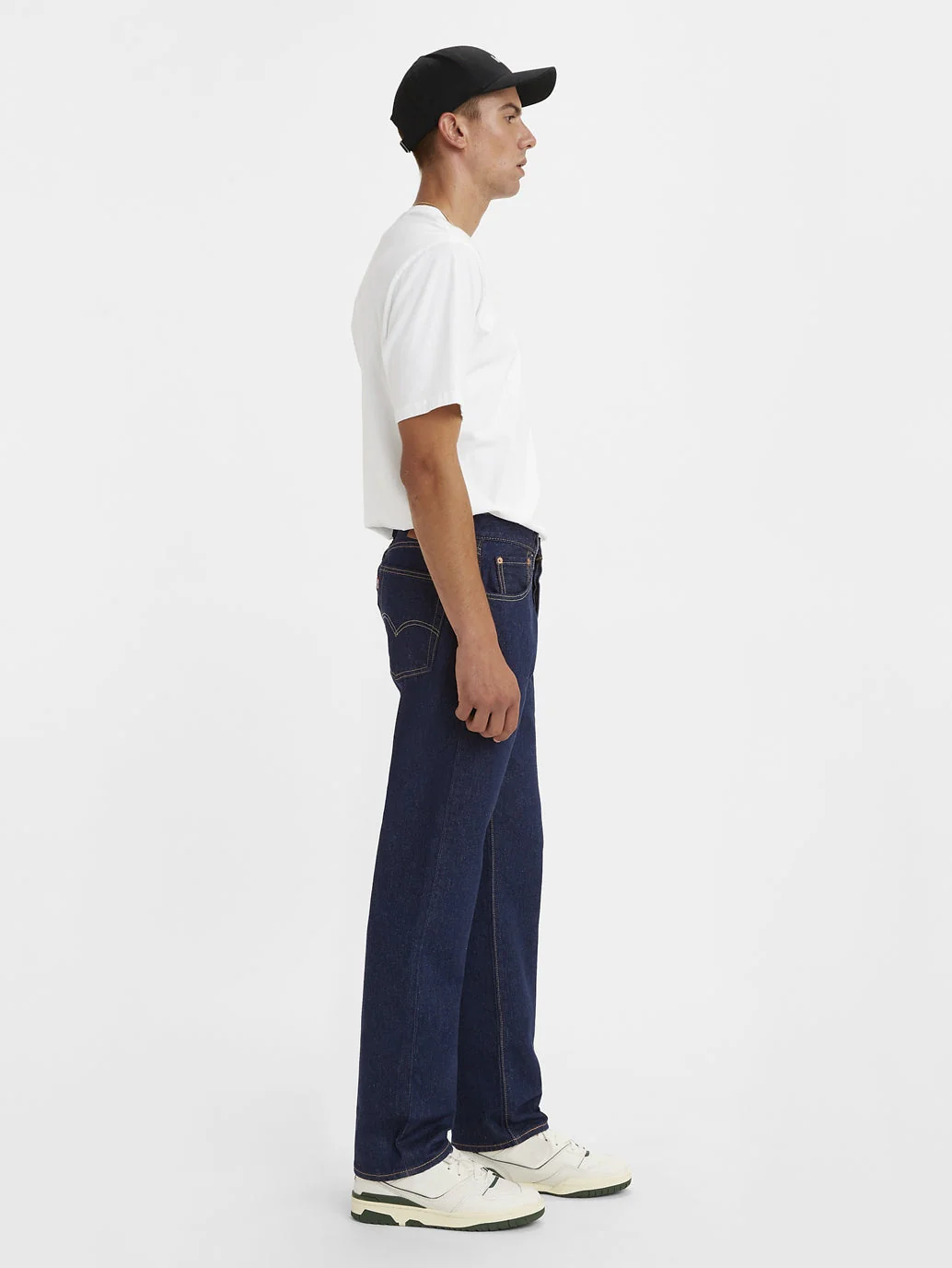 Men's 501 Blue Straight Fit Mid Rise Jeans - Image 5