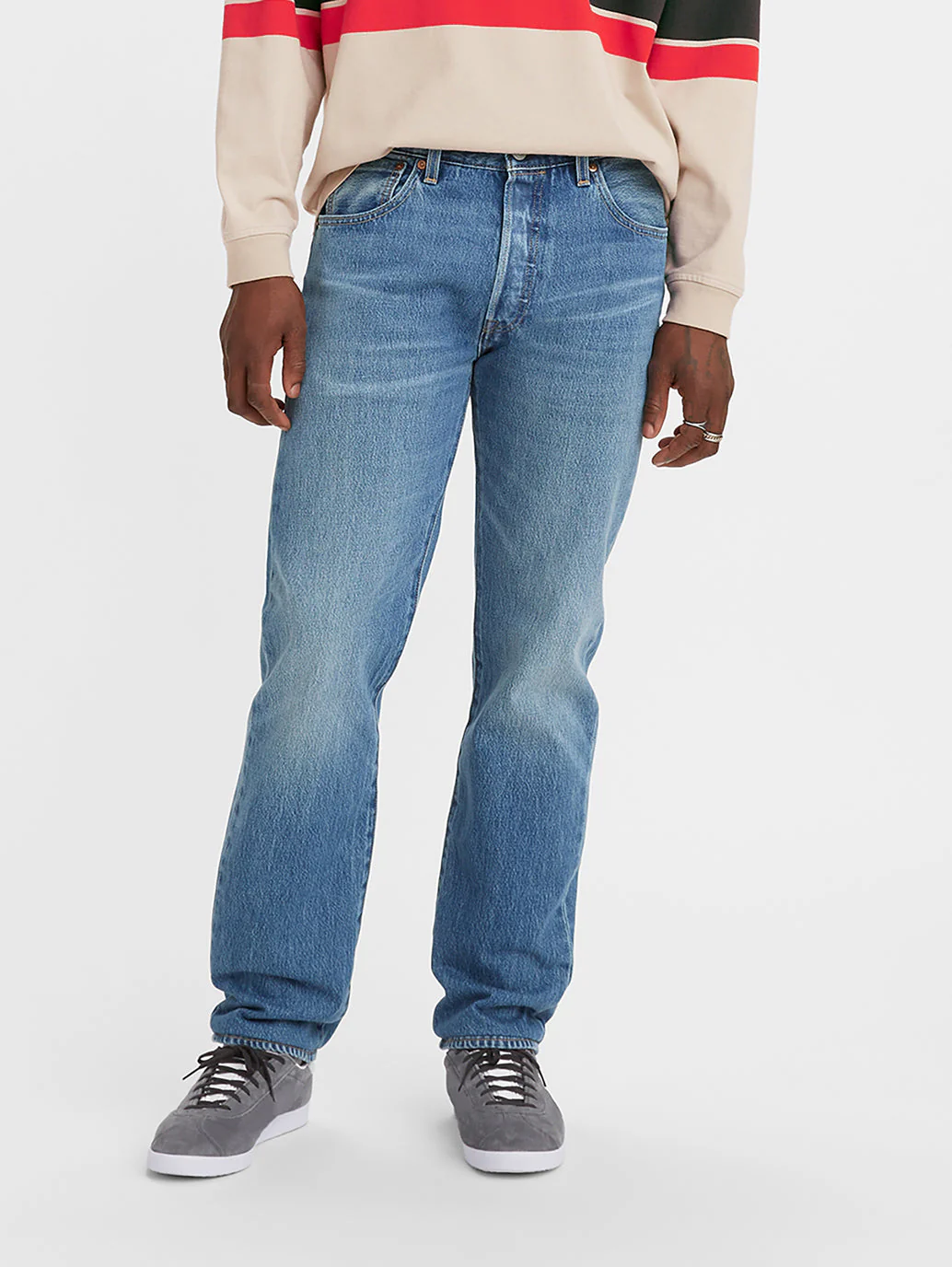 Men's 501'93 Blue Straight Fit Mid Rise Jeans - Image 3