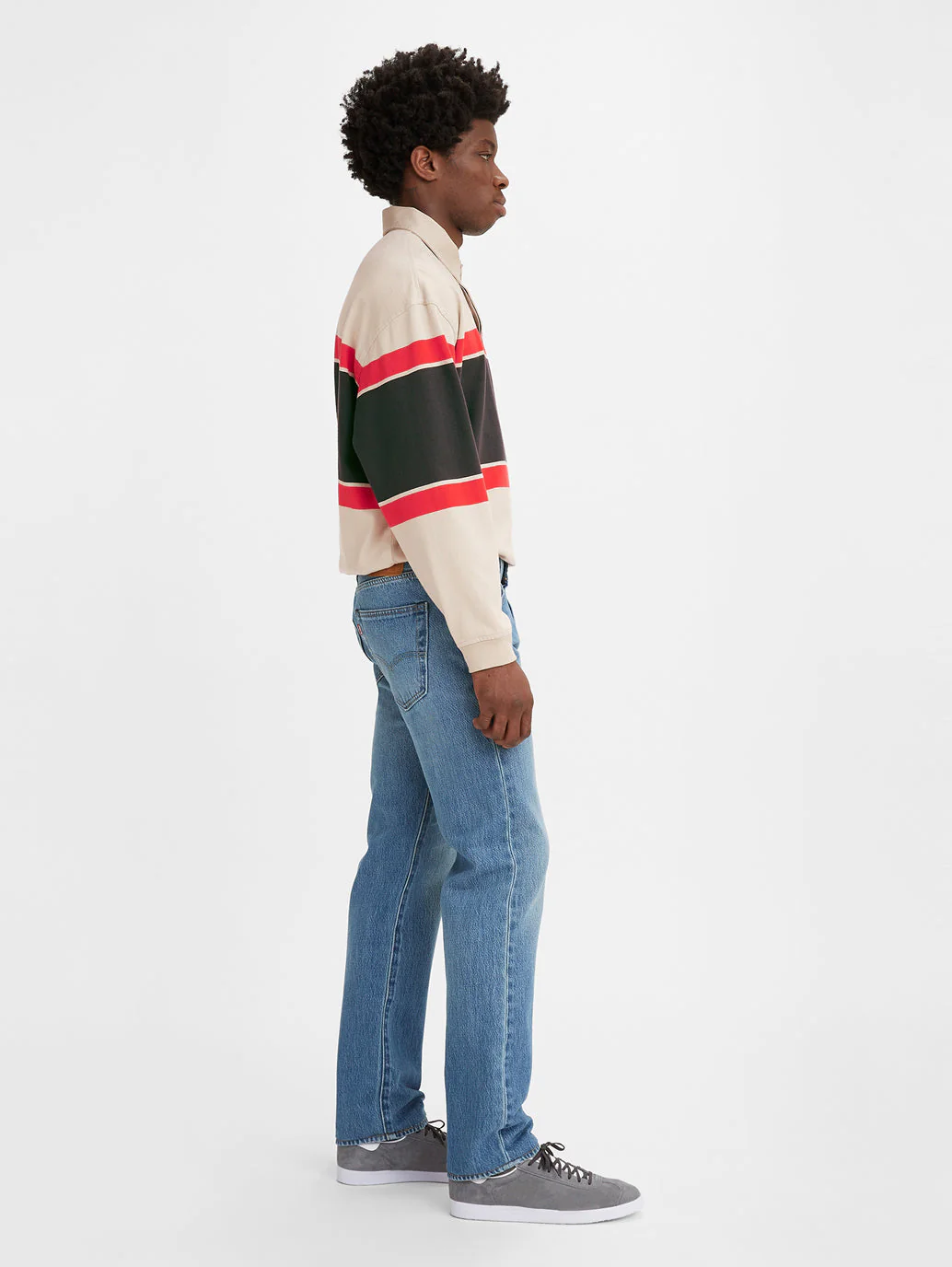 Men's 501'93 Blue Straight Fit Mid Rise Jeans - Image 6