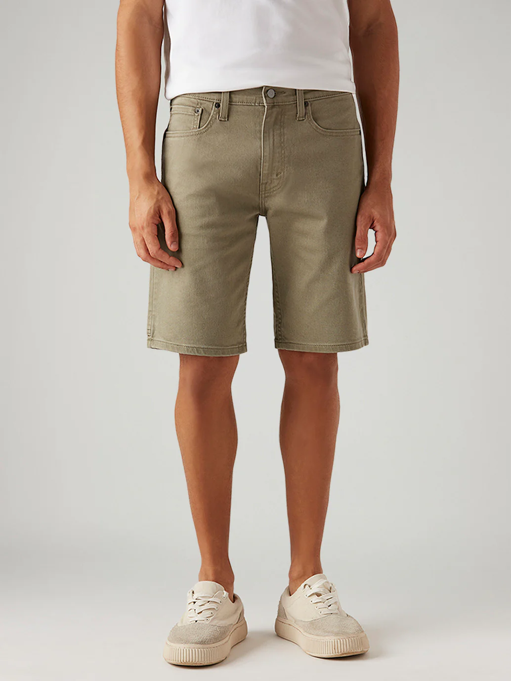 Men's 502 Taupe Tapered Fit Mid Rise Shorts - Image 2