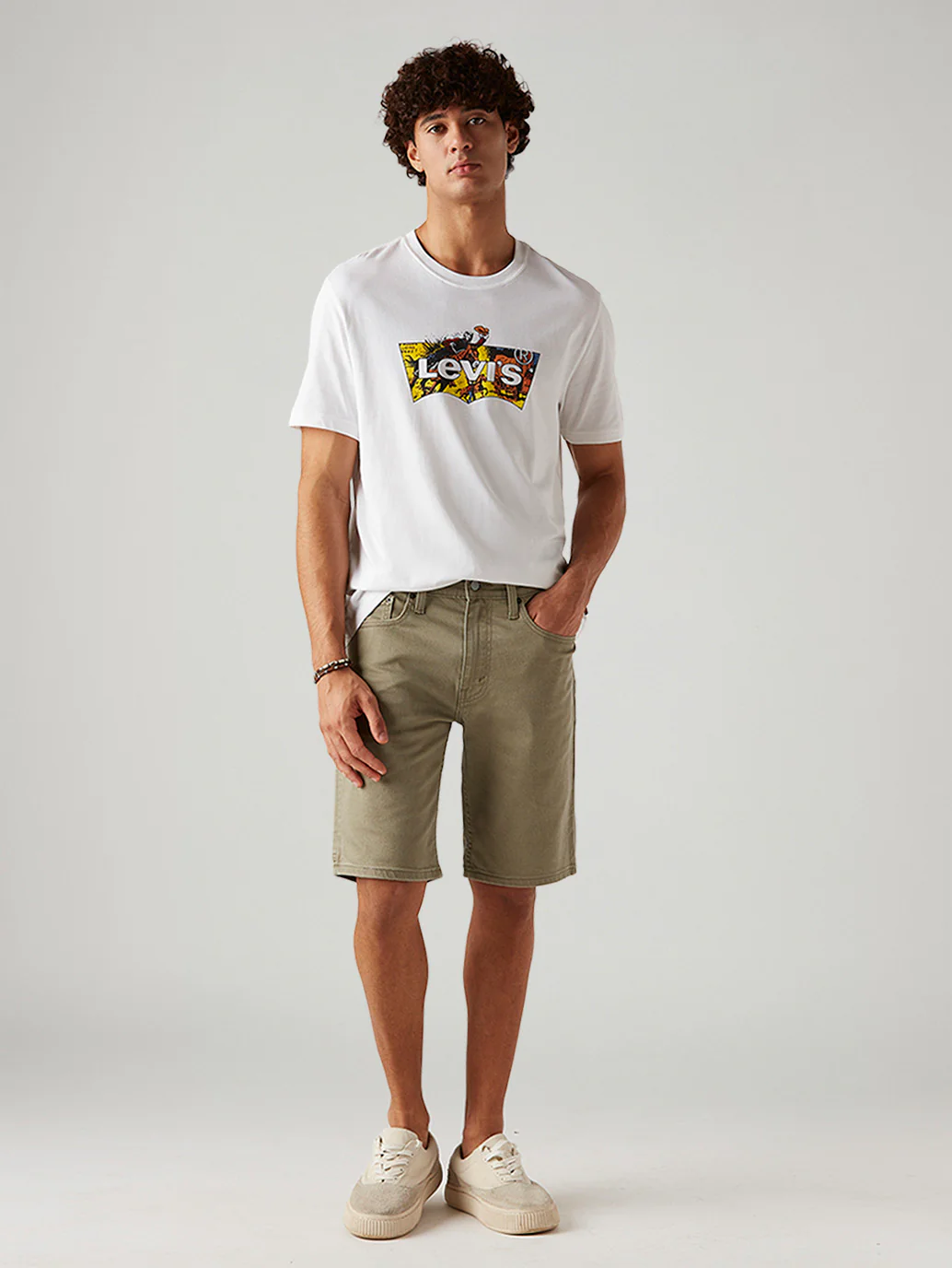 Men's 502 Taupe Tapered Fit Mid Rise Shorts - Image 8