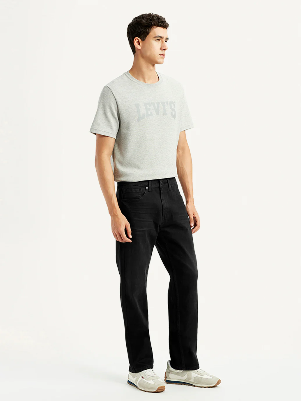 Men's 505 Black Straight Fit Mid Rise Jeans - Image 6