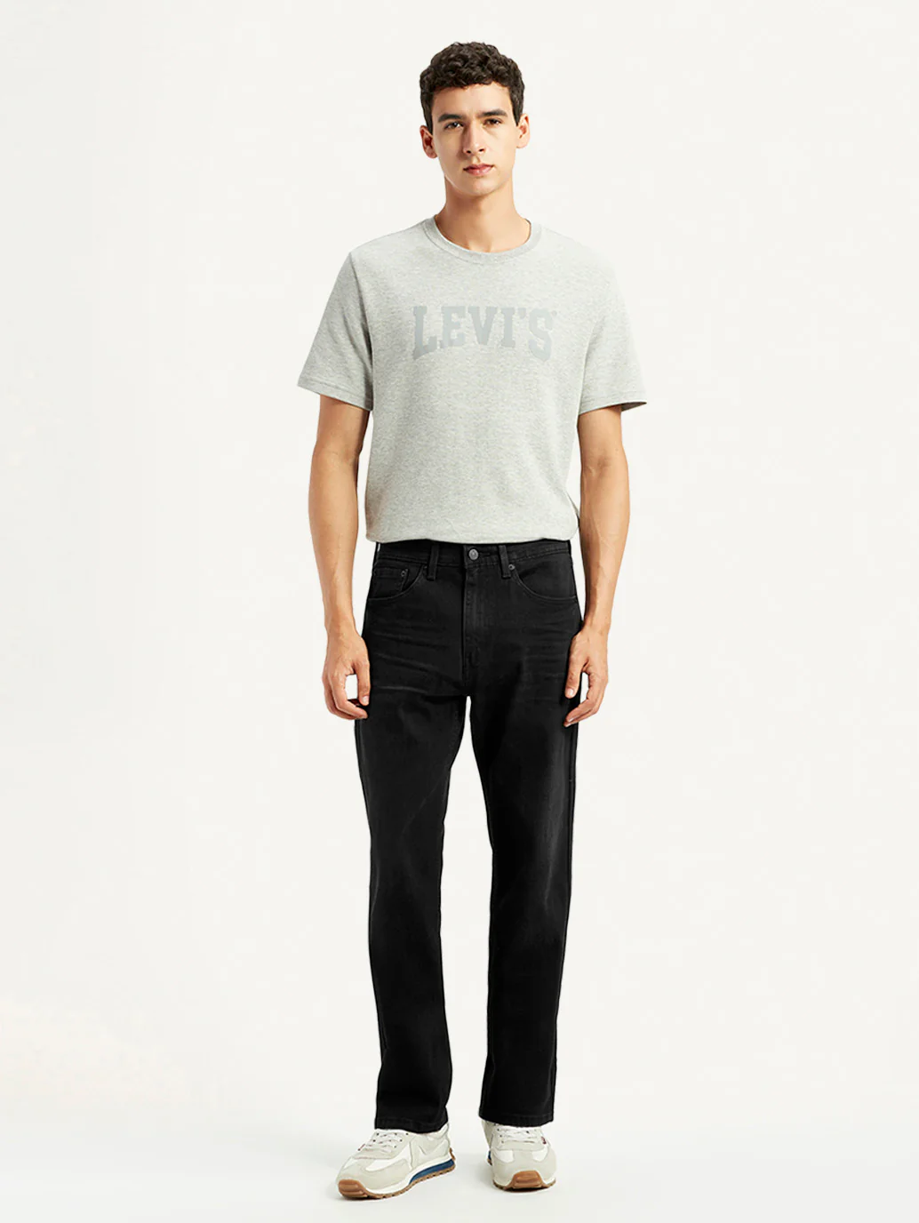 Men's 505 Black Straight Fit Mid Rise Jeans - Image 7