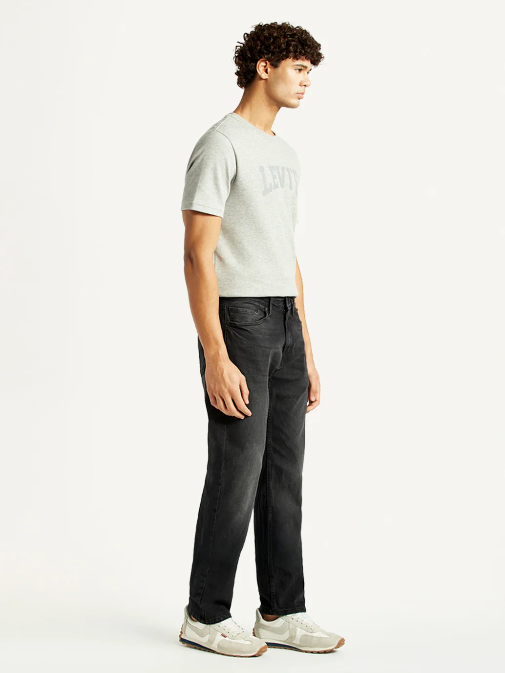 Men's 505 Black Straight Fit Mid Rise Jeans - Image 5