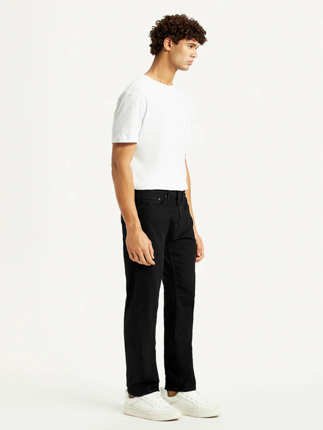 Men's 505 Black Straight Fit Mid Rise Jeans - Image 7