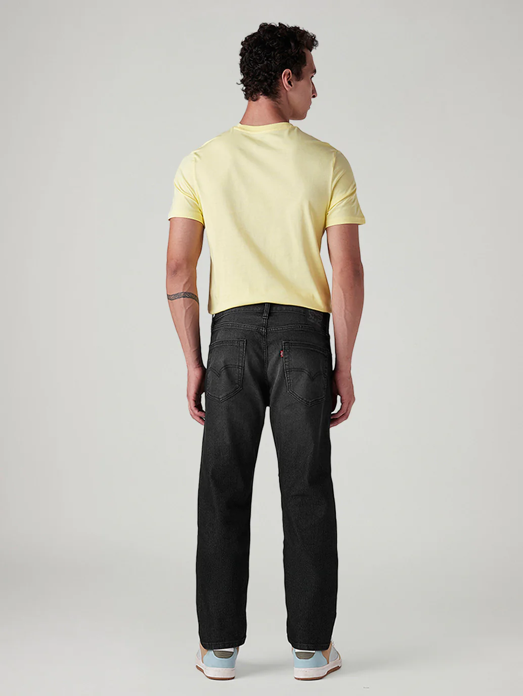 Men's 505 Black Straight Fit Mid Rise Jeans - Image 4