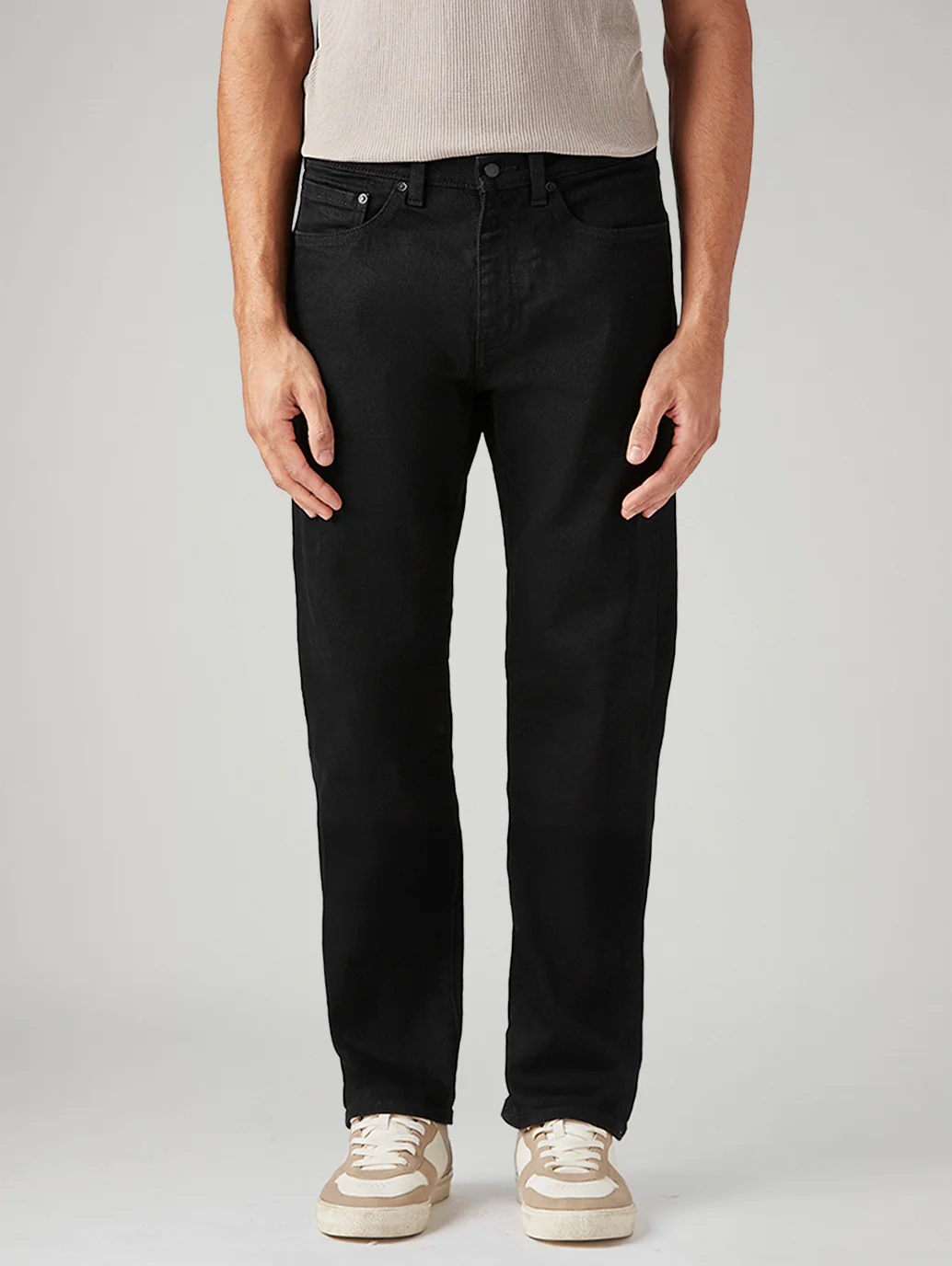 Men's 505 Black Straight Fit Mid Rise Selvedge Jeans - Image 3