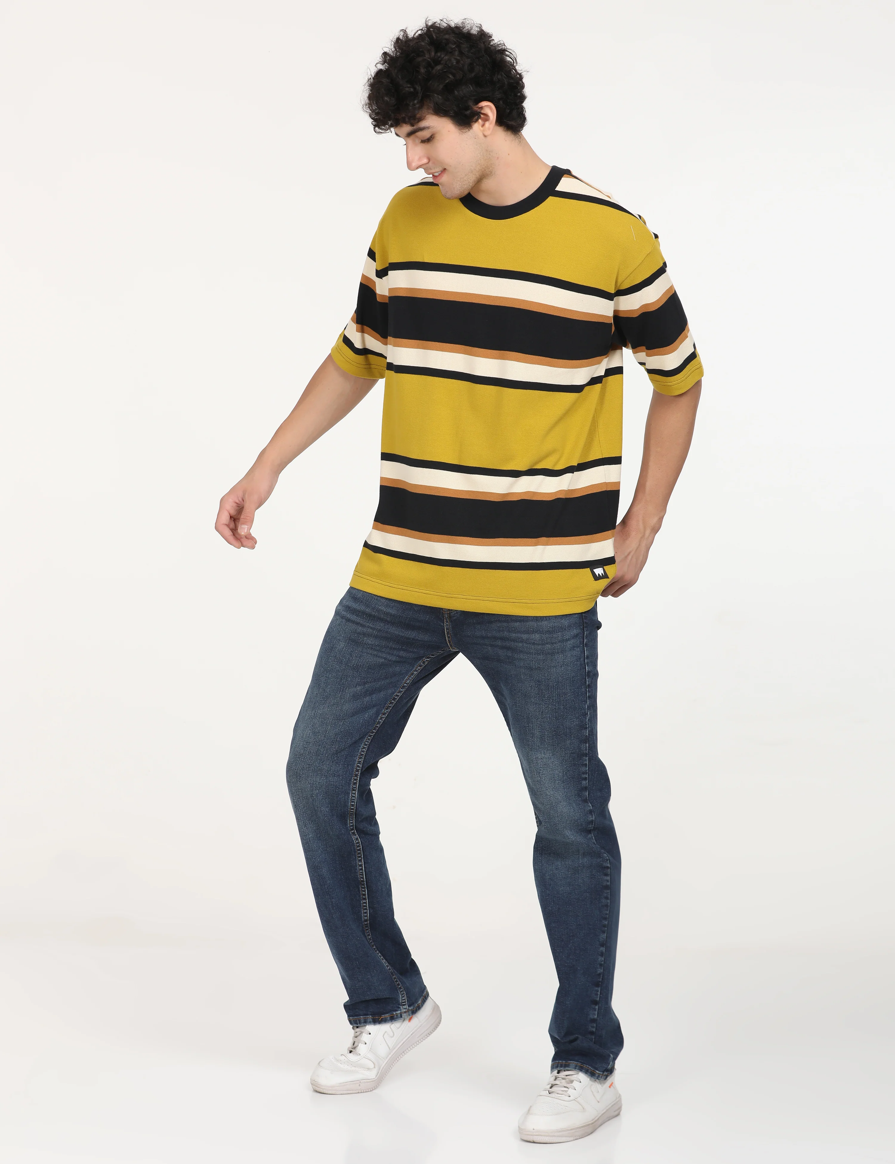 Men's 505 Blue Straight Fit Mid Rise Jeans - Image 8