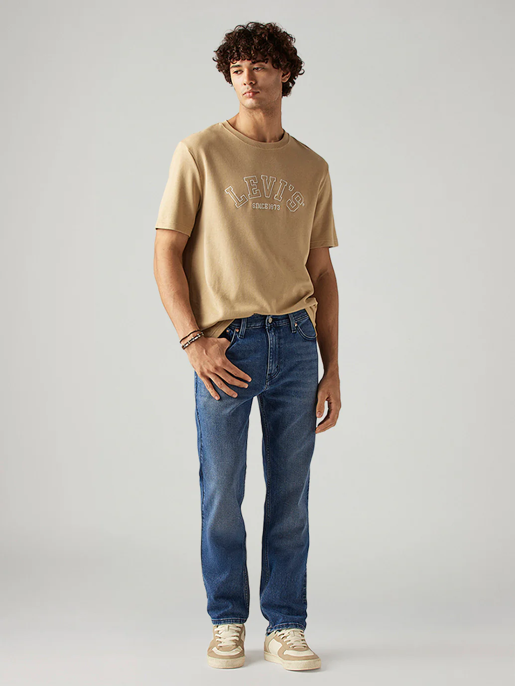 Men's 505 Blue Straight Fit Hyper Stretch Jeans - Image 6