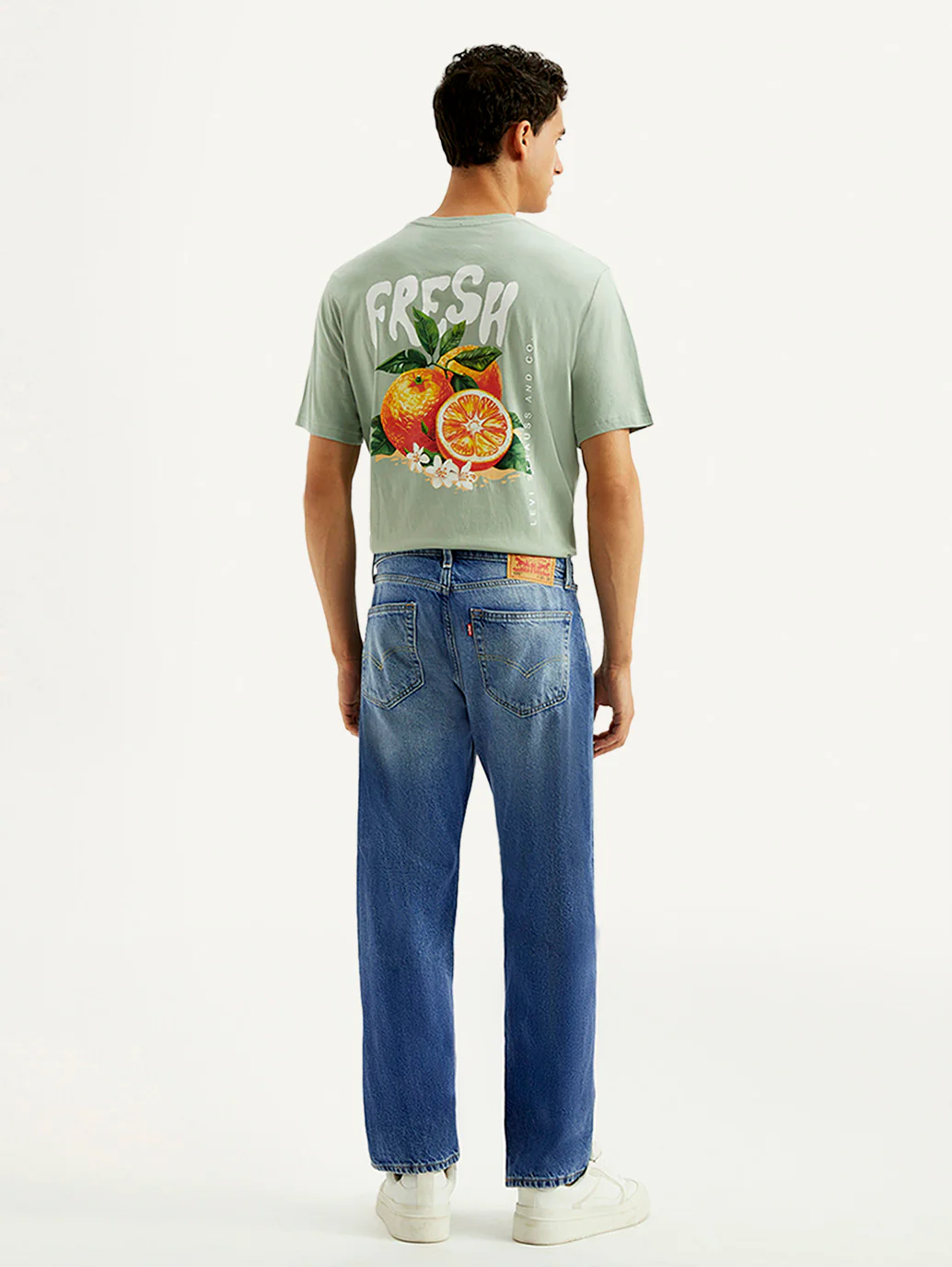 Men's 505 Blue Straight Fit Mid Rise Jeans - Image 5