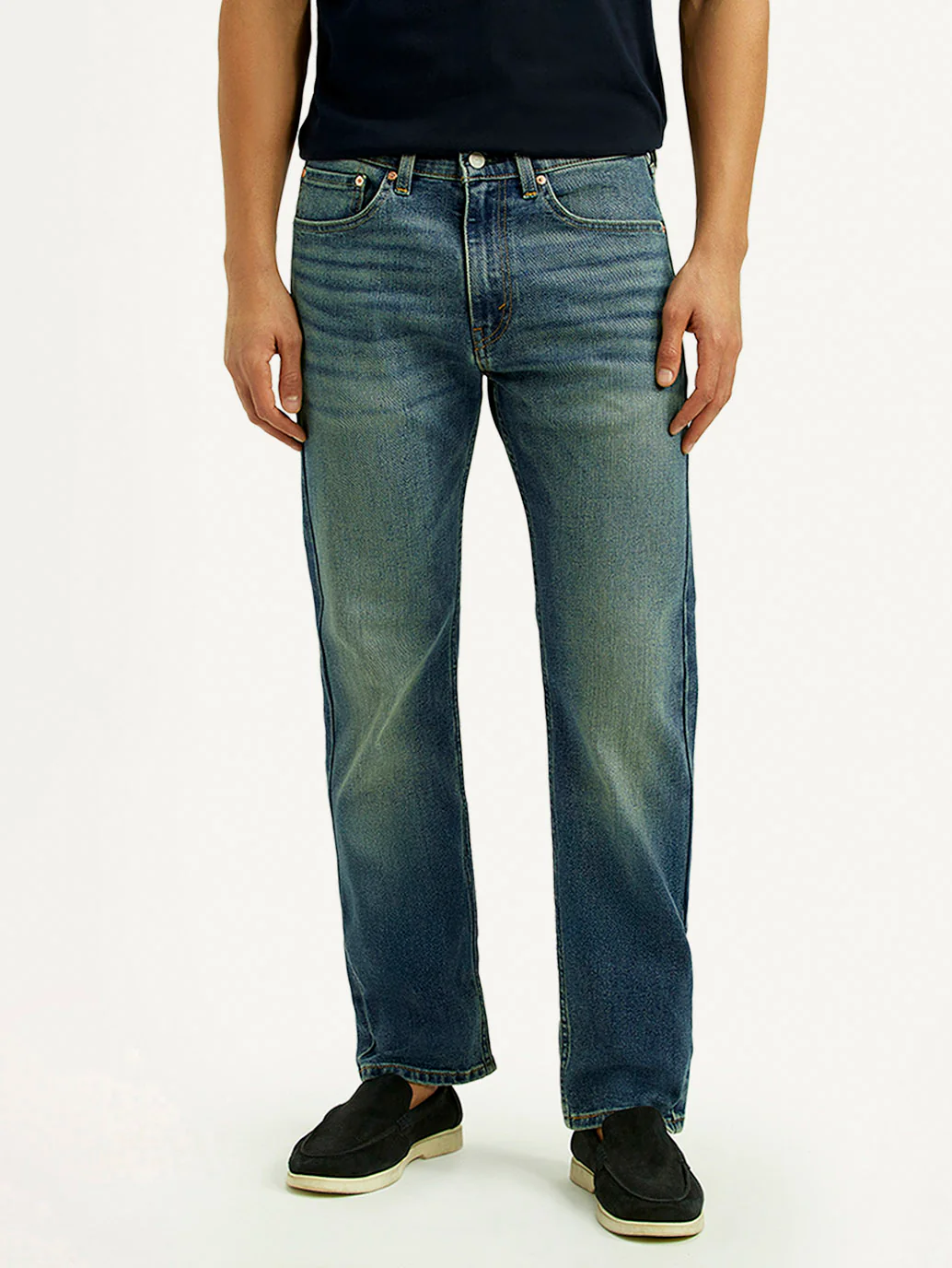 Men's Tinted 505 Blue Straight Fit Mid Rise Jeans - Image 3