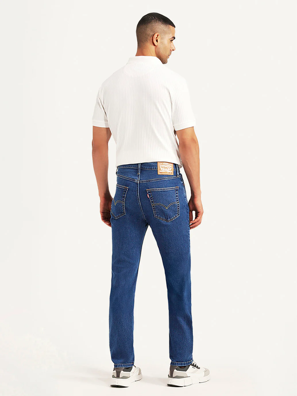 Men's 505 Blue Straight Fit Mid Rise Jeans - Image 5