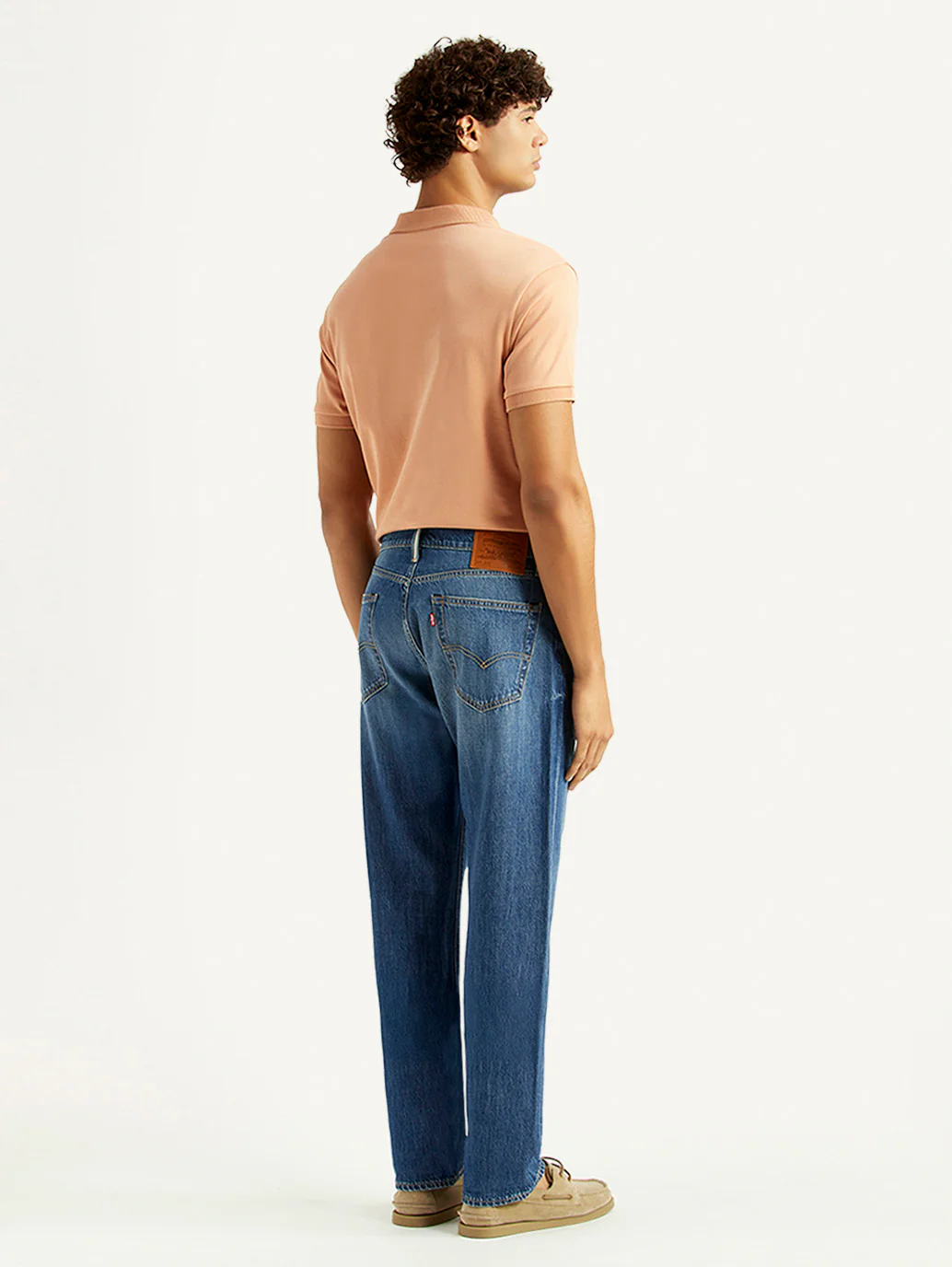 Men's 505 Blue Straight Fit Mid Rise Selvedge Jeans - Image 3