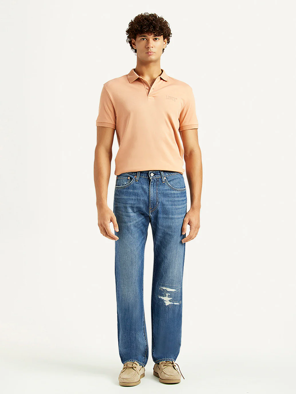 Men's 505 Blue Straight Fit Mid Rise Selvedge Jeans - Image 7
