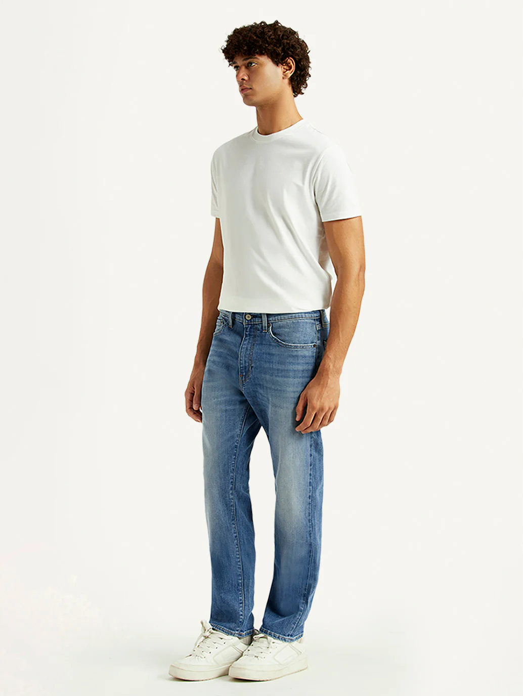 Men's 505 Blue Straight Fit Mid Rise Selvedge Jeans - Image 6