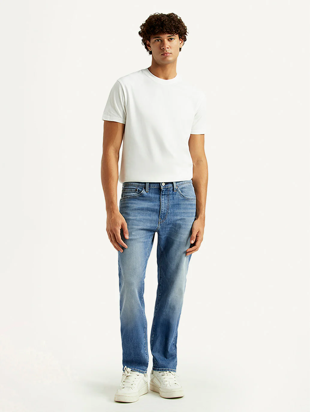 Men's 505 Blue Straight Fit Mid Rise Selvedge Jeans - Image 7