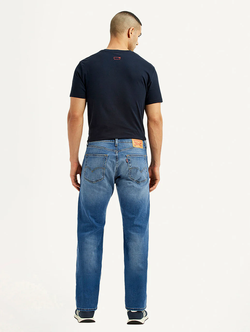 Men's 505 Blue Straight Fit Mid Rise Jeans - Image 5