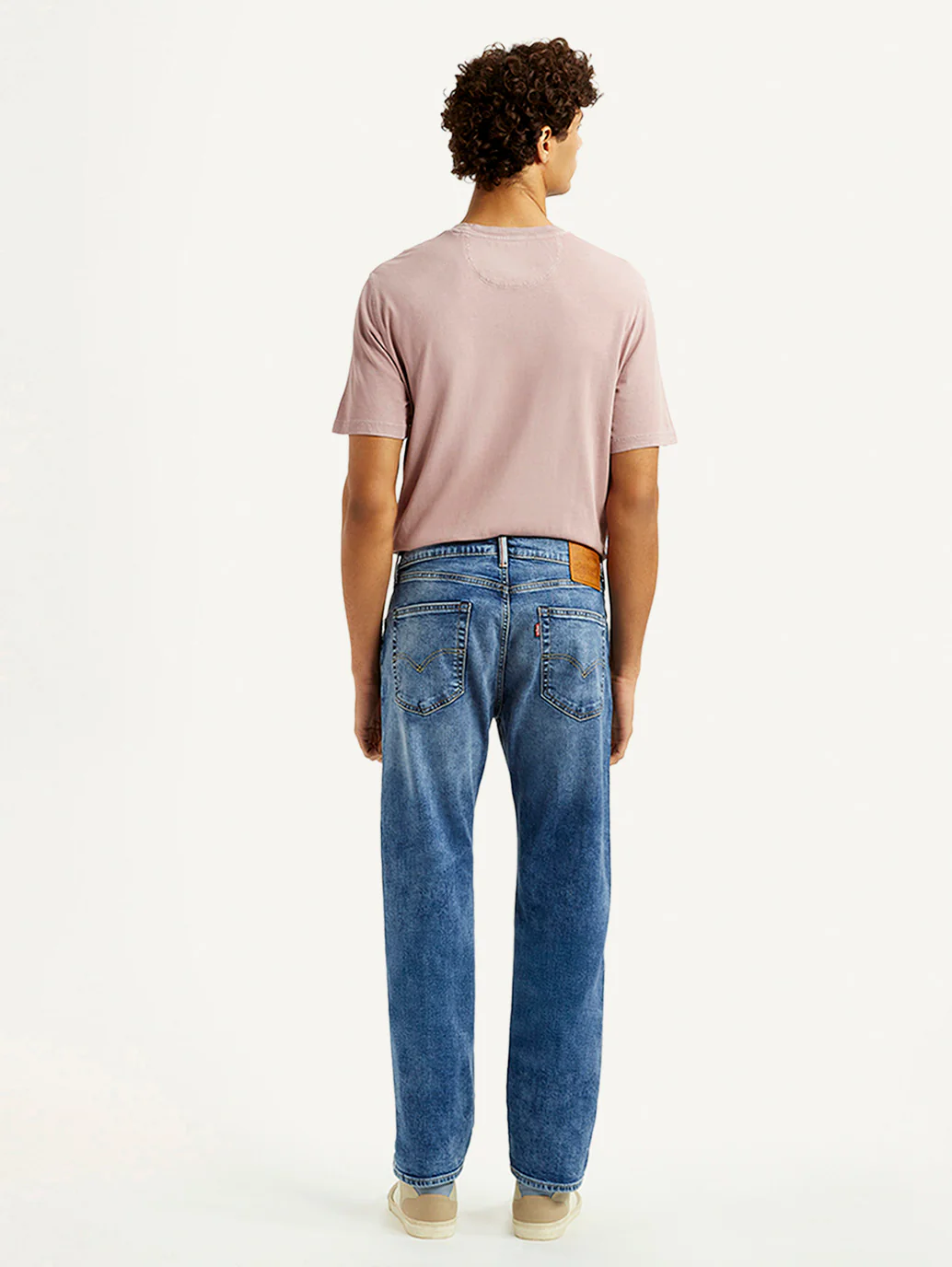Men's 505 Blue Straight Fit Mid Rise Jeans - Image 3