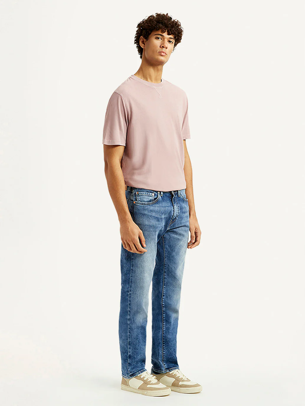 Men's 505 Blue Straight Fit Mid Rise Jeans - Image 6
