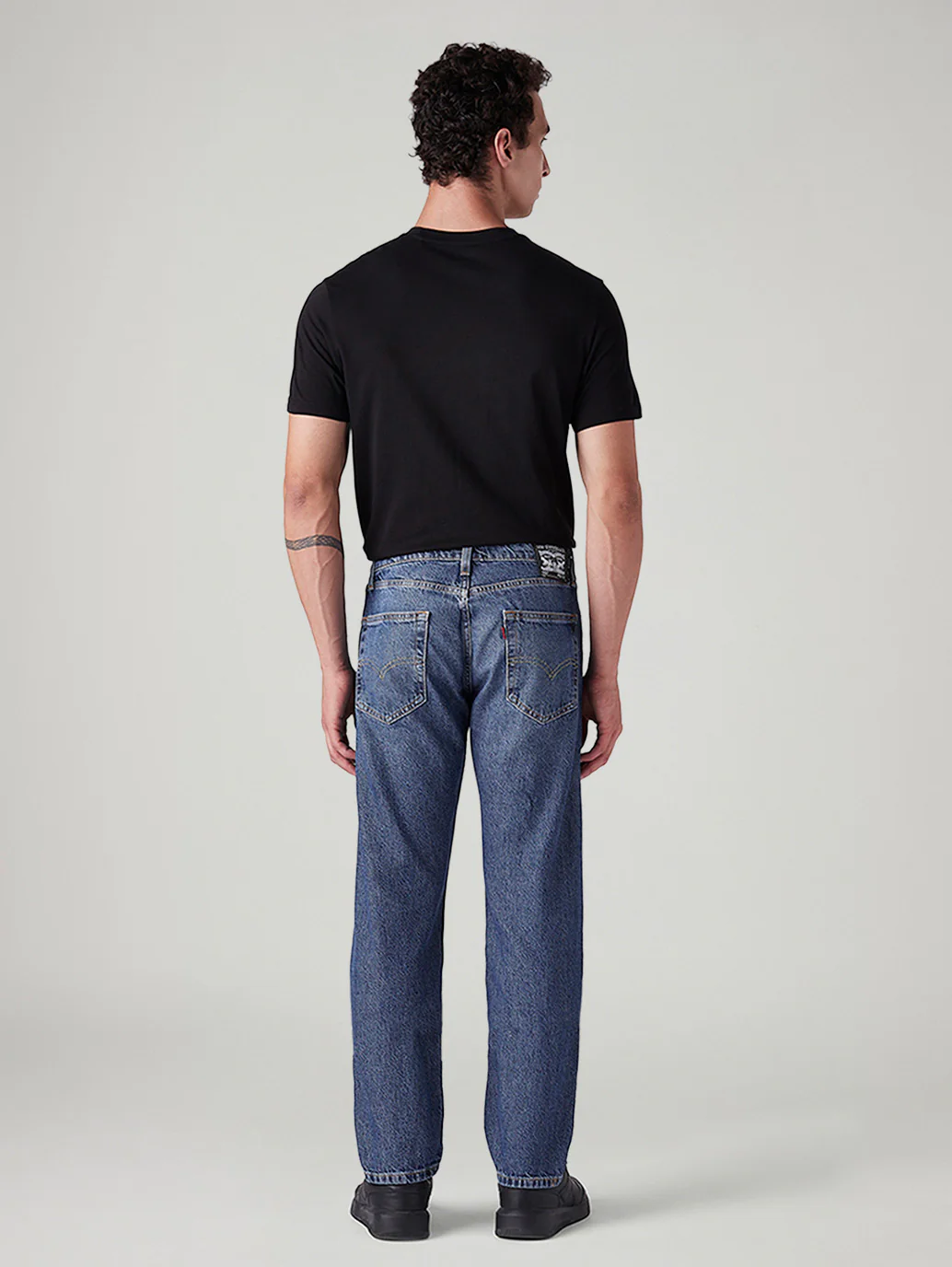 Men's 505 Blue Straight Fit Mid Rise Jeans - Image 3