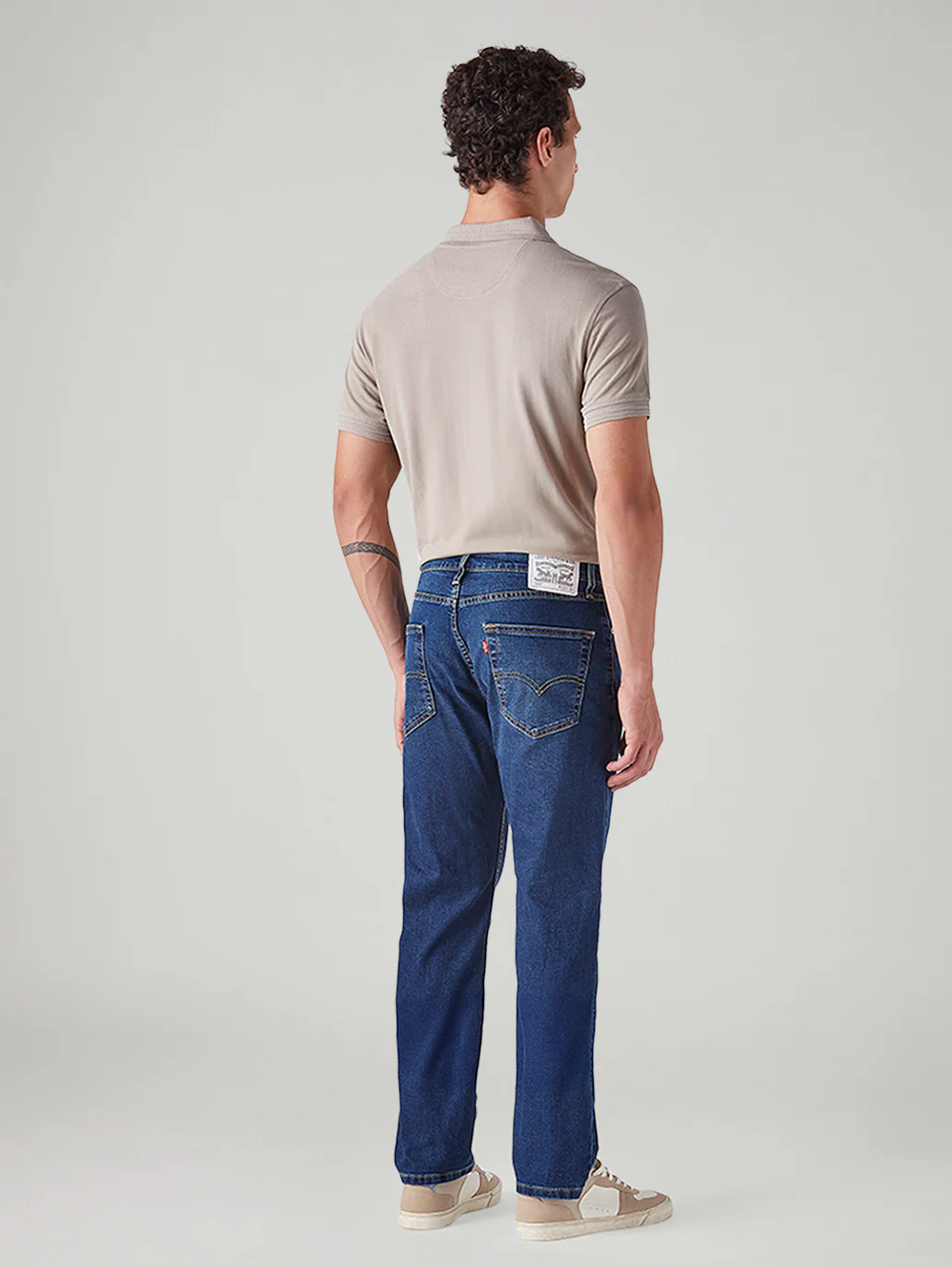 Men's 505 Blue Straight Fit Mid Rise Jeans - Image 4
