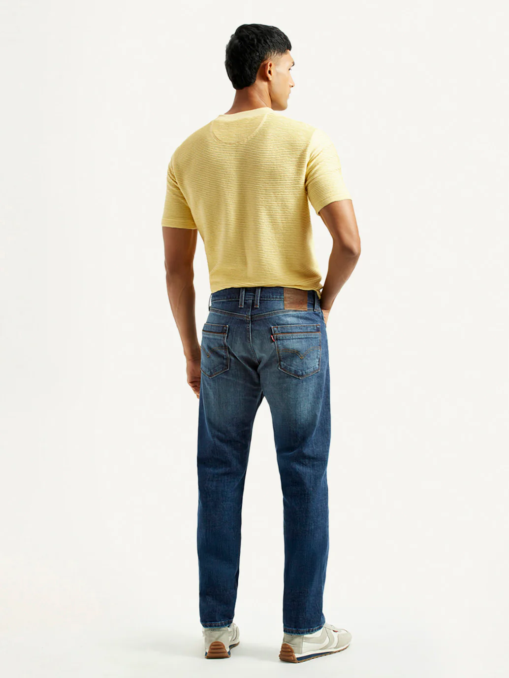 Men's 505 Blue Straight Fit Mid Rise Jeans - Image 5