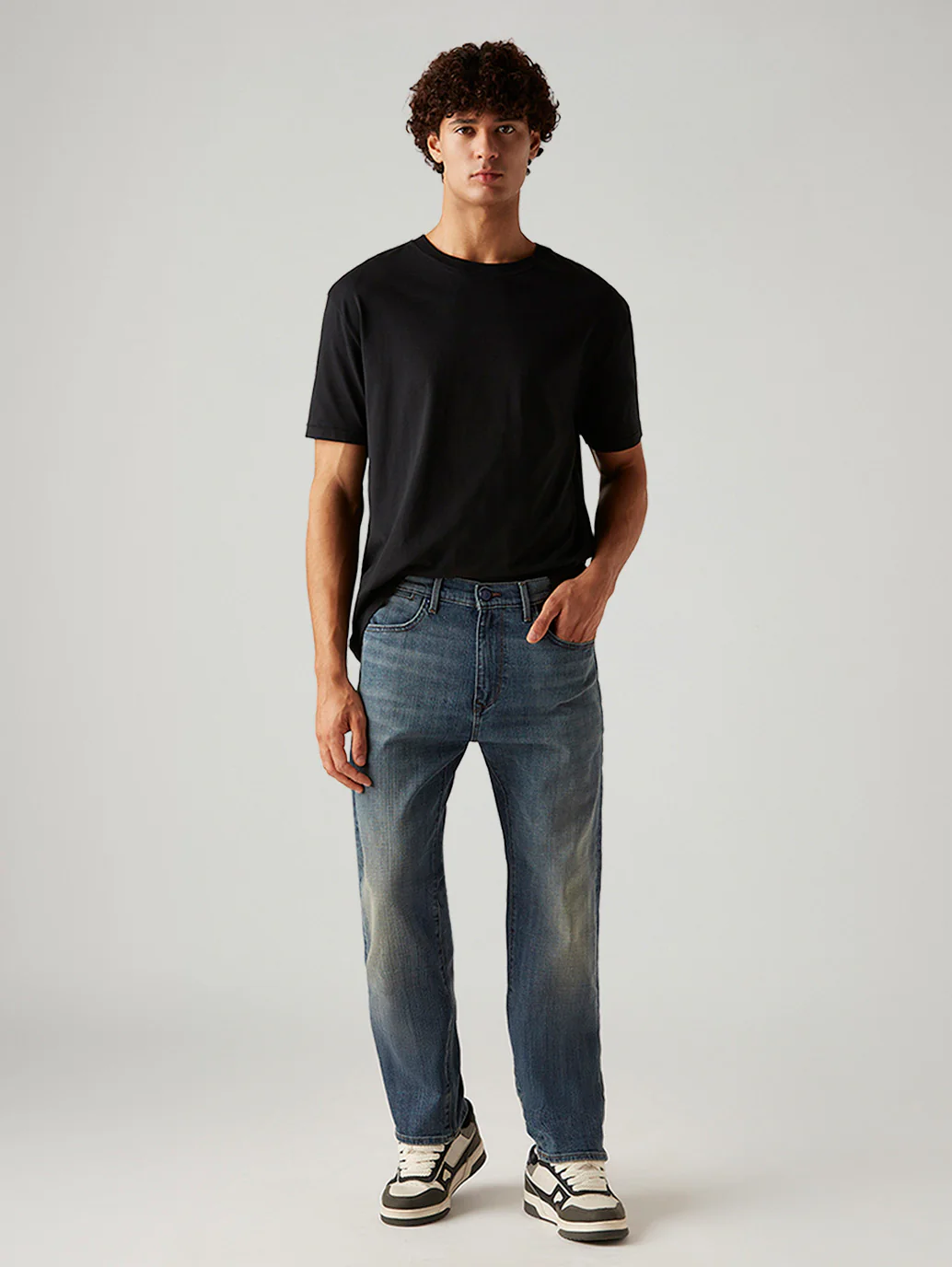 Men's 505 Blue Straight Fit Hyper Stretch Jeans