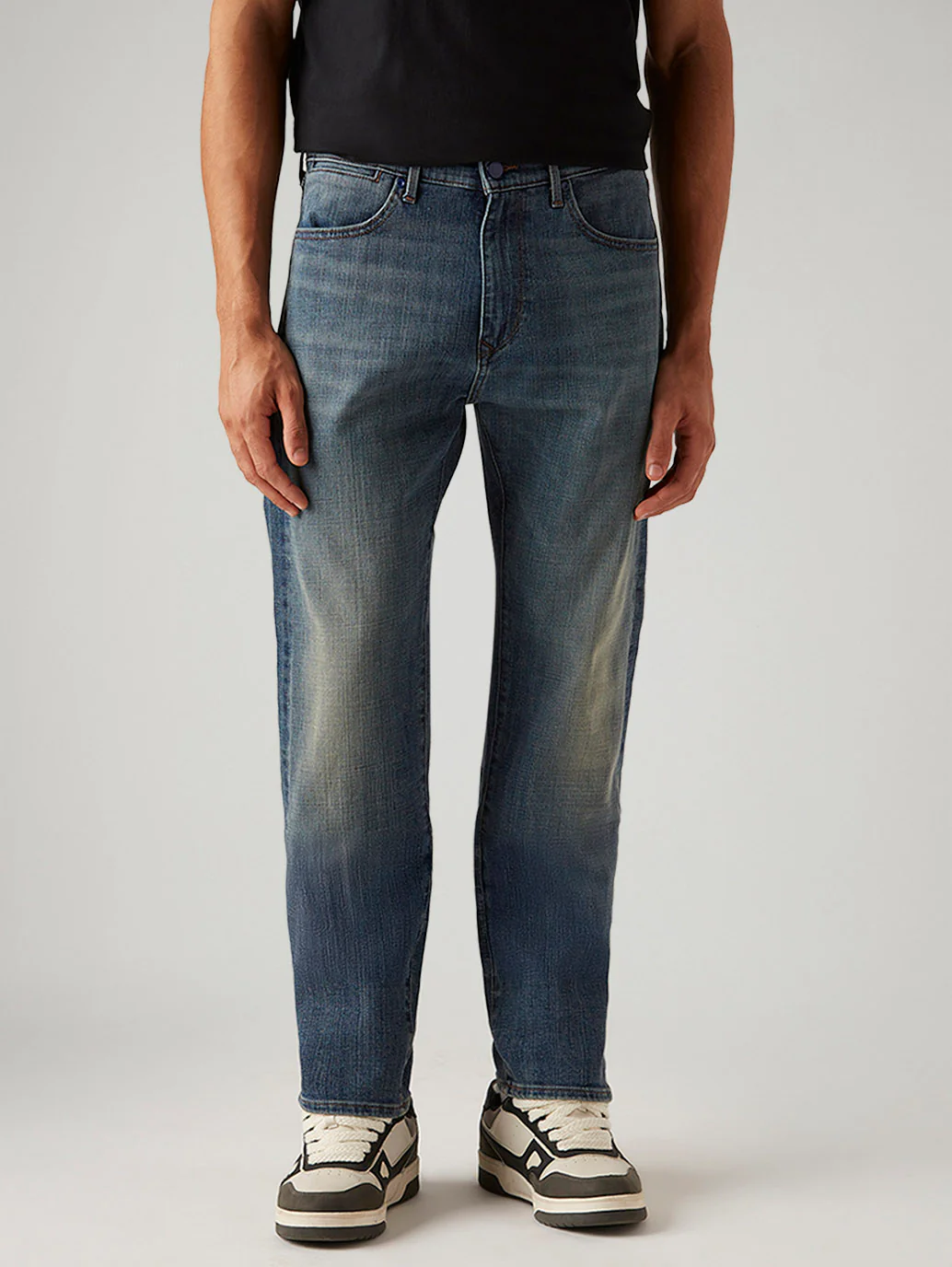 Men's 505 Blue Straight Fit Hyper Stretch Jeans - Image 3