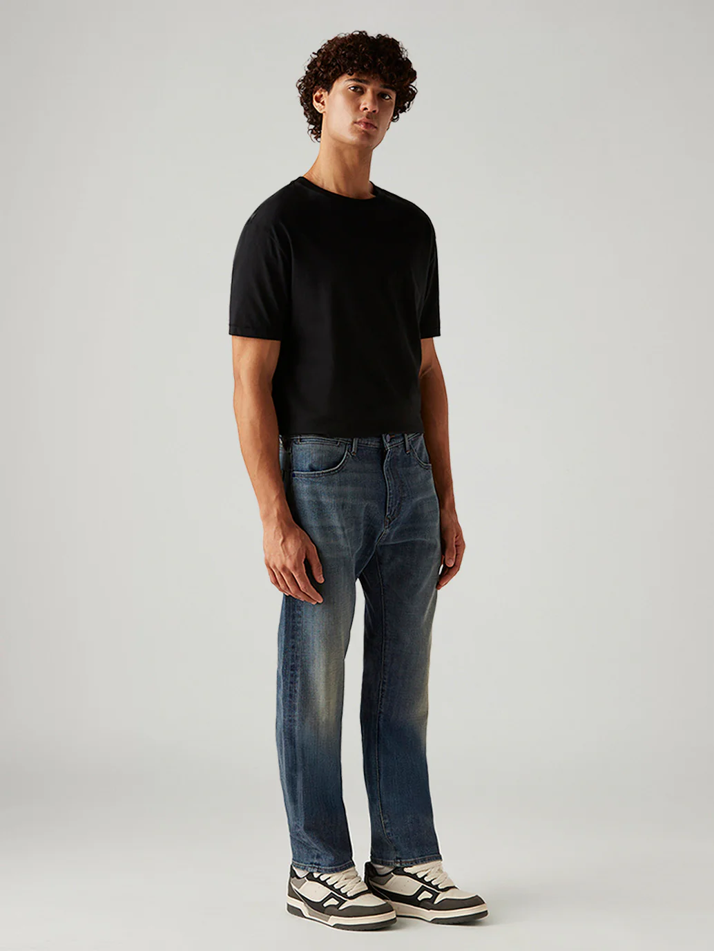 Men's 505 Blue Straight Fit Hyper Stretch Jeans - Image 7