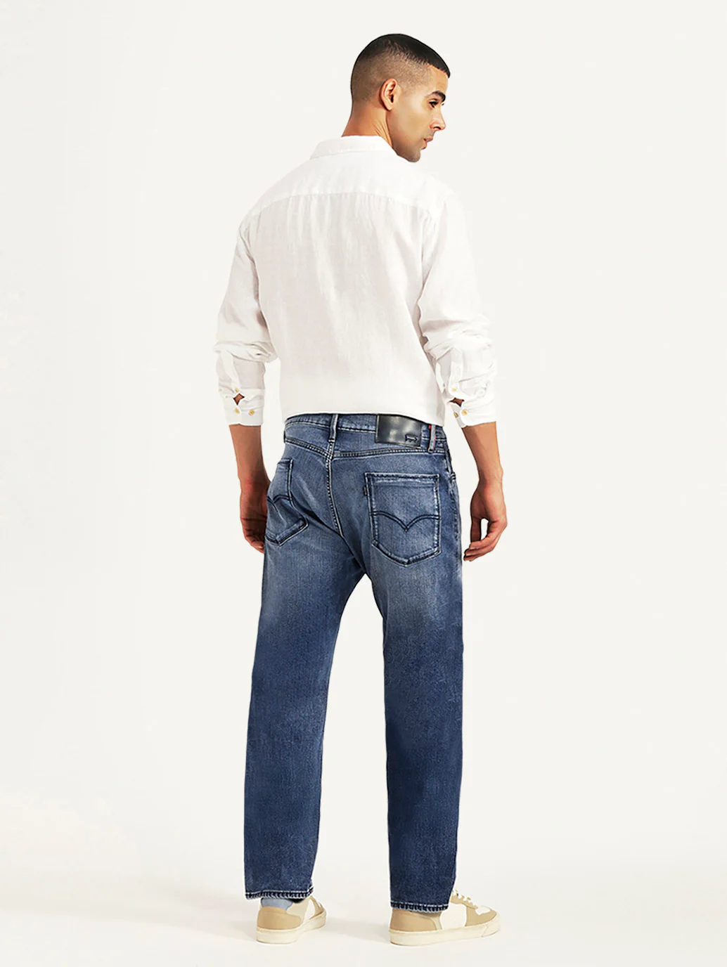 Men's Redloop 505 Blue Straight Fit Mid Rise Jeans - Image 3